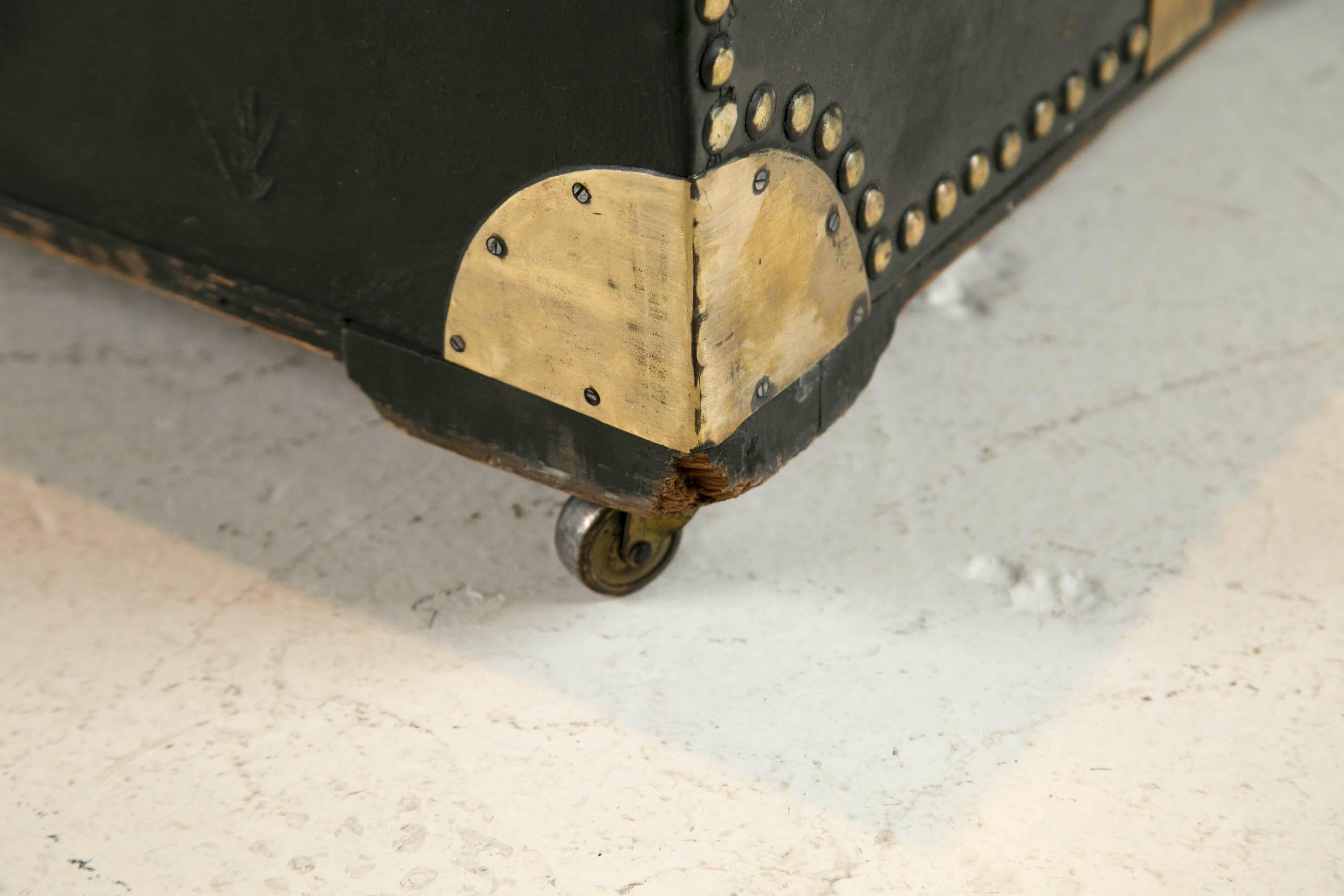 Campaign Military Leather Trunk, circa 19th Century 3