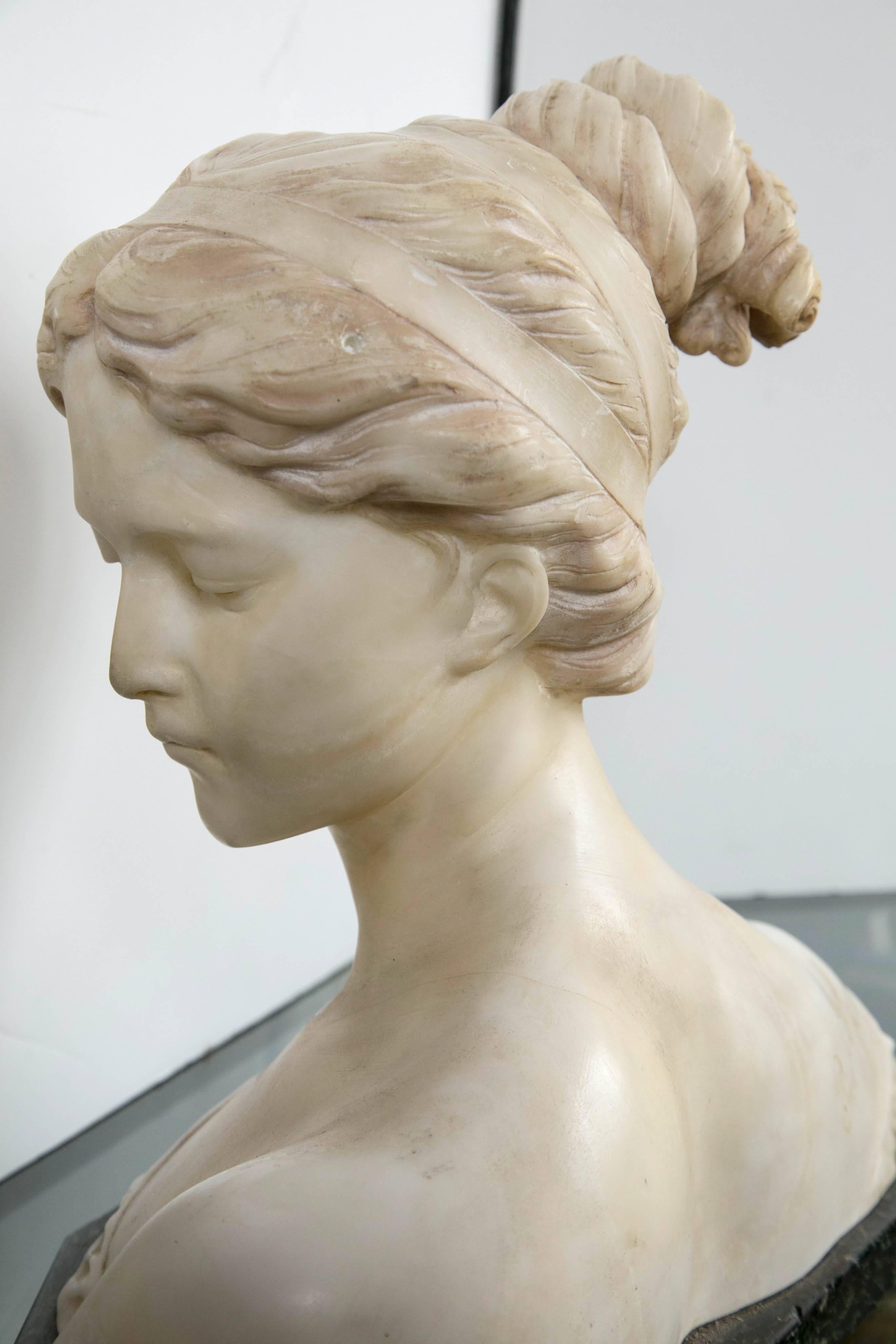 Signed Marble Bust, Poesie 1