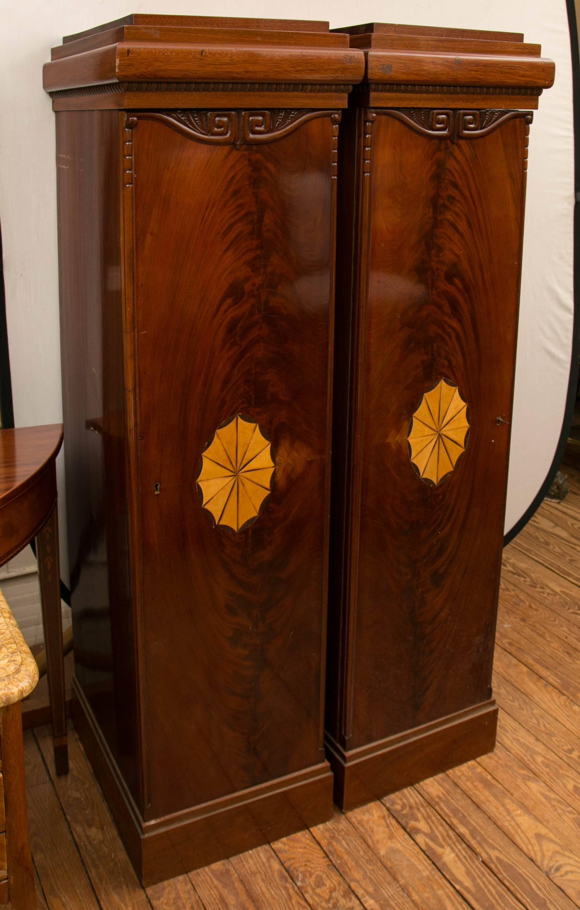 Pair of Continental Pedestal Cabinets 3