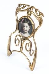 Small Antique Brass Art Nouveau Frame from England