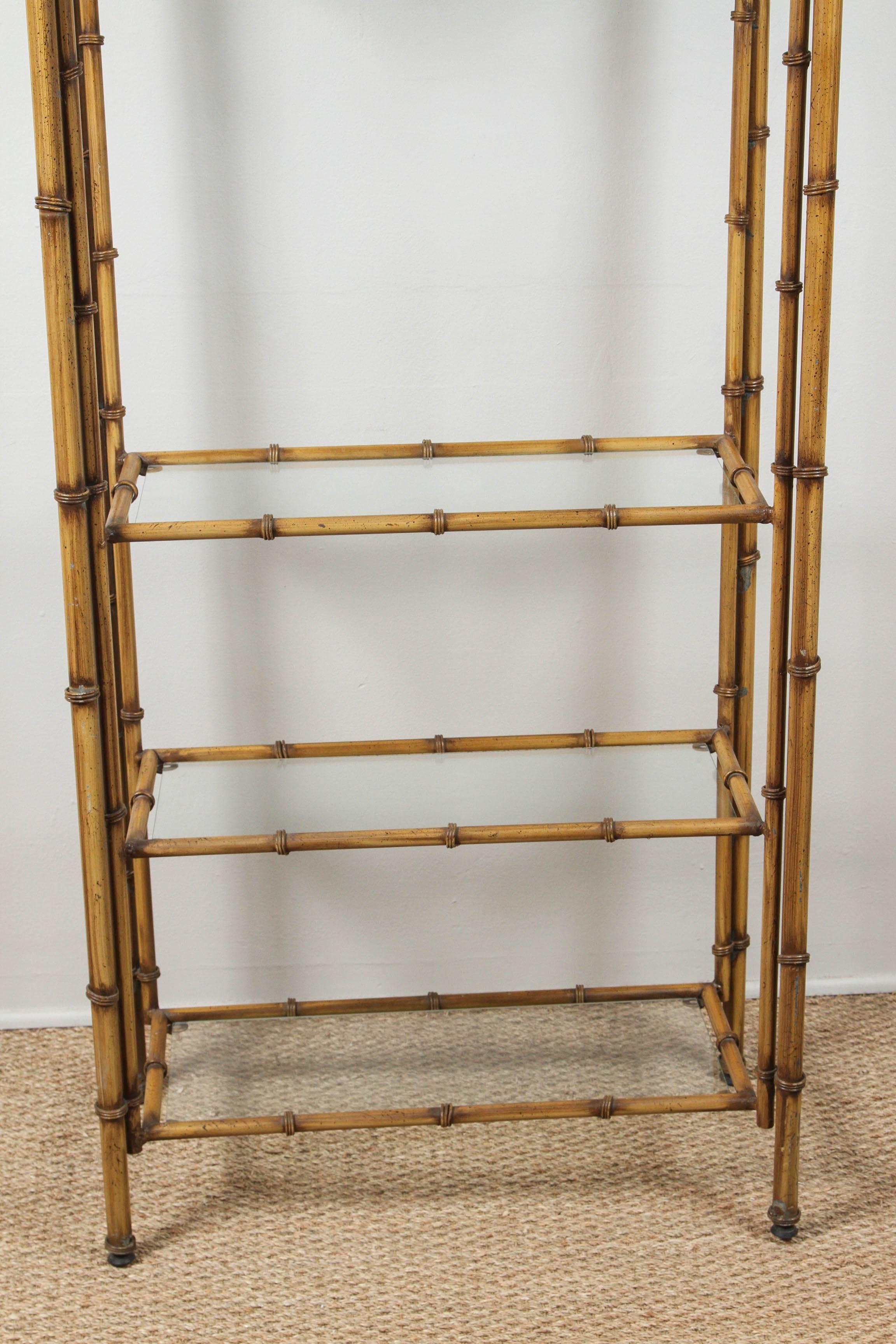 Faux Bamboo Etagere Yellow Bamboo Color For Sale 1