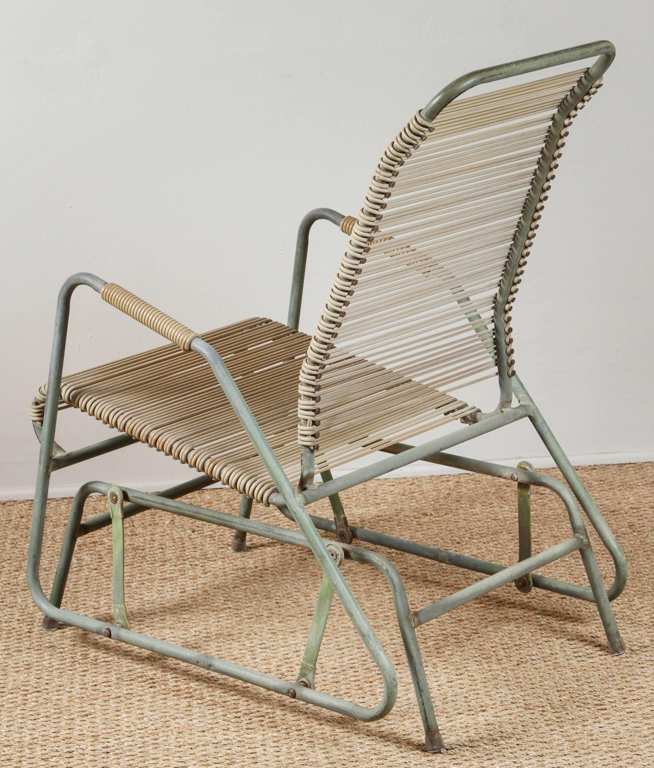 20th Century Walter Lamb Style Glider Chair For Sale