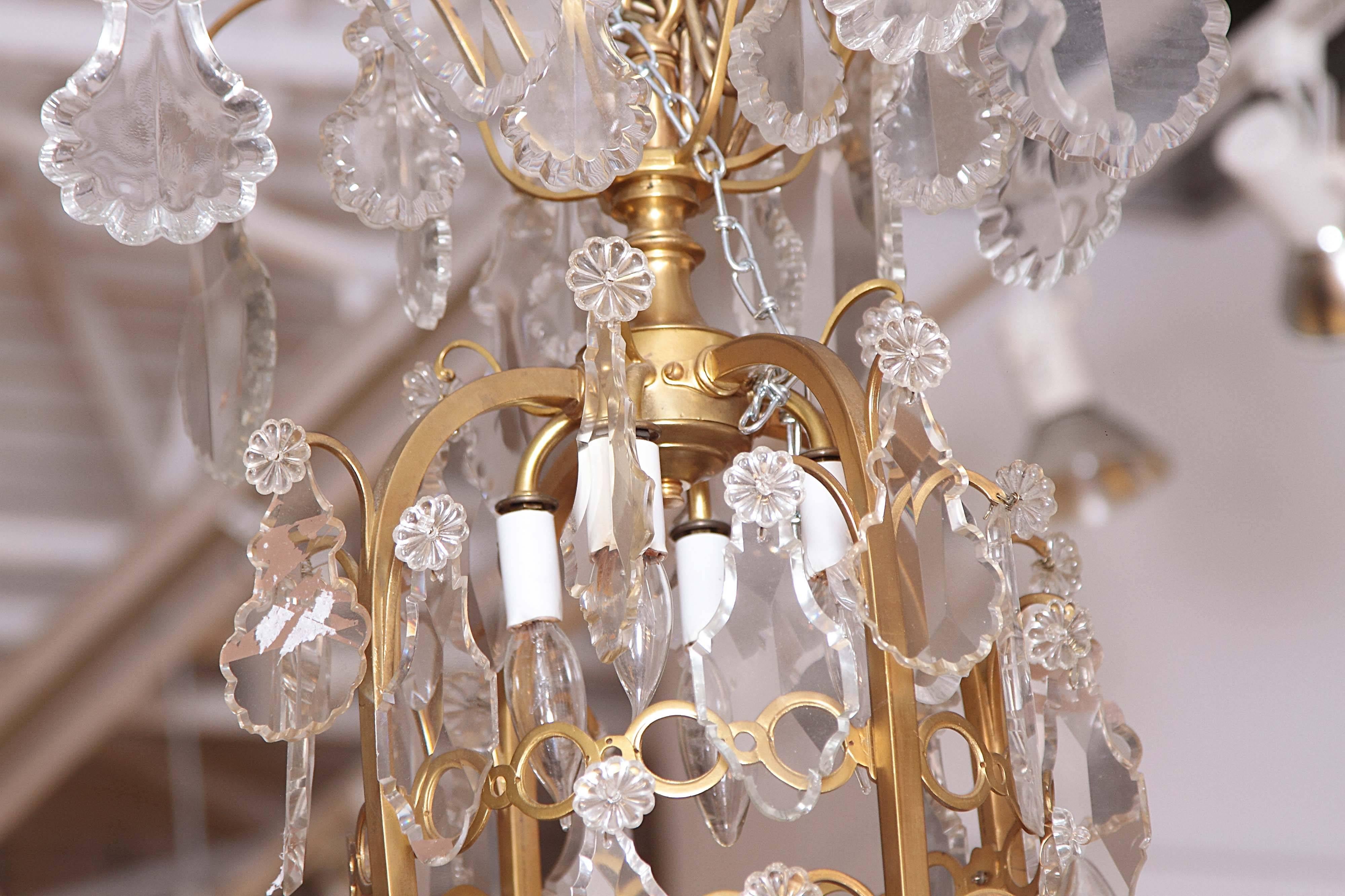 19th Century French Louis XVI Baccarat Cut Crystal Chandelier 4