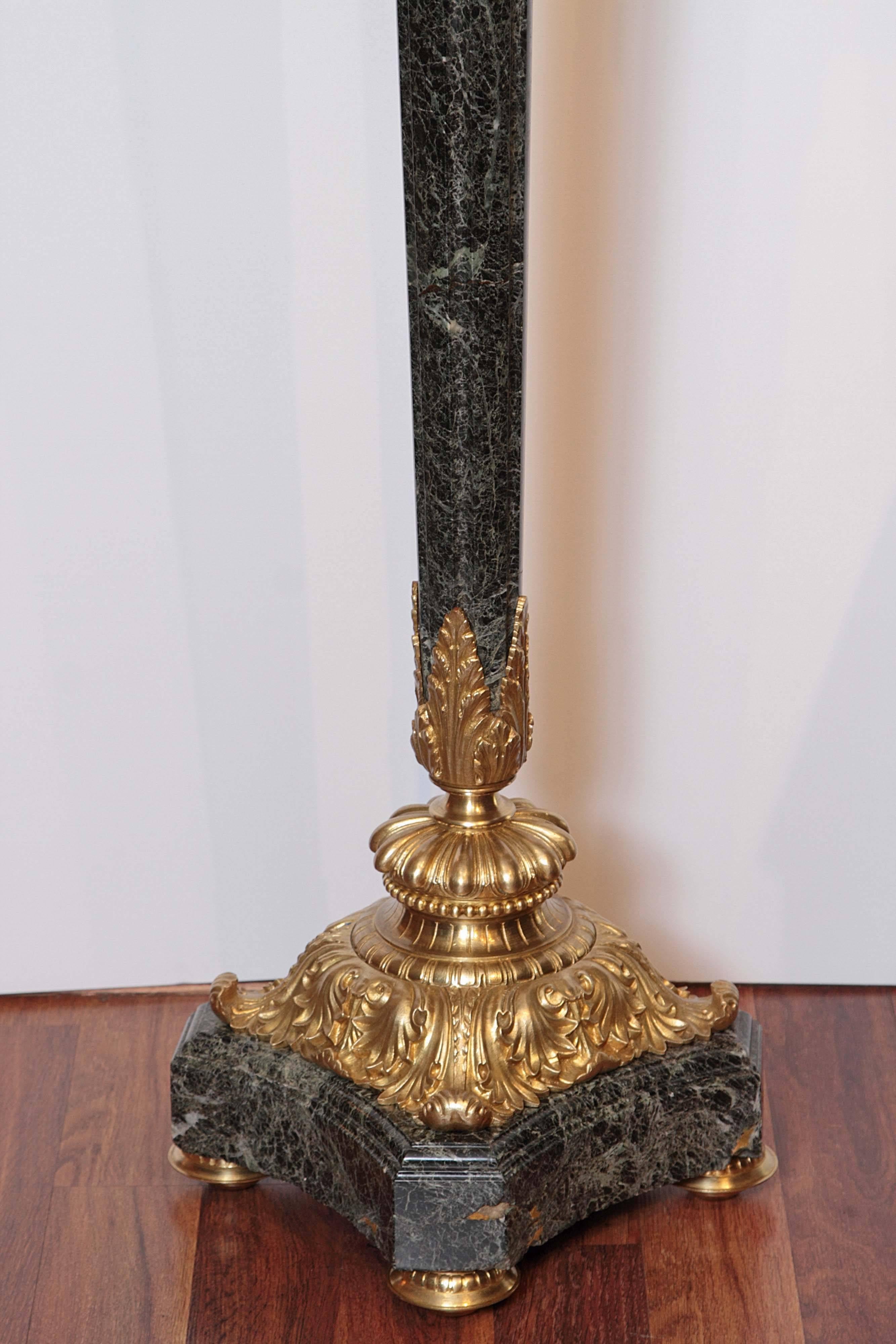 19th Century Empire Marble and Gilt Bronze Floor Lamp 4