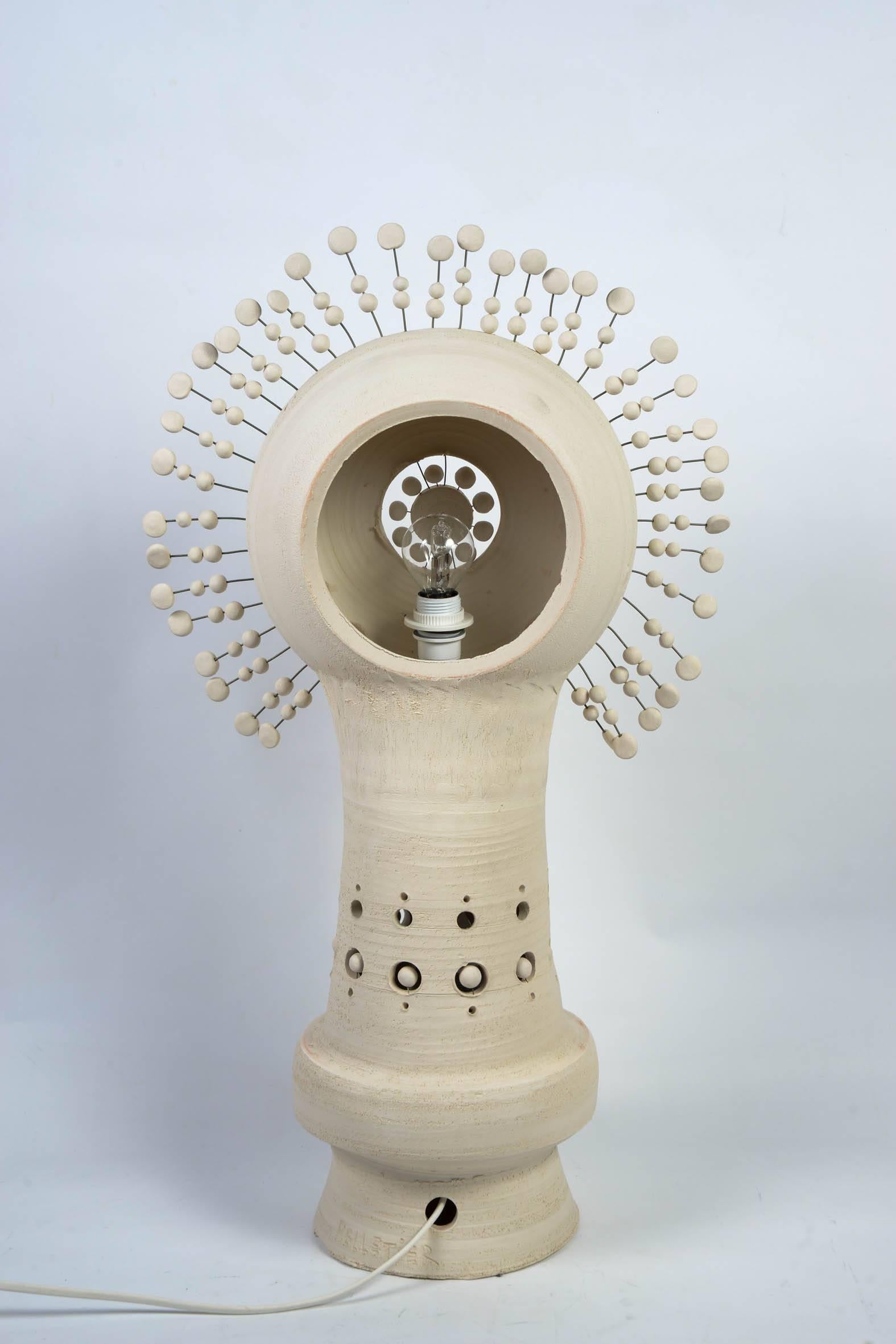 Late 20th Century Beautiful Sunshine TOTEM Lamp Signed by Georges Pelletier