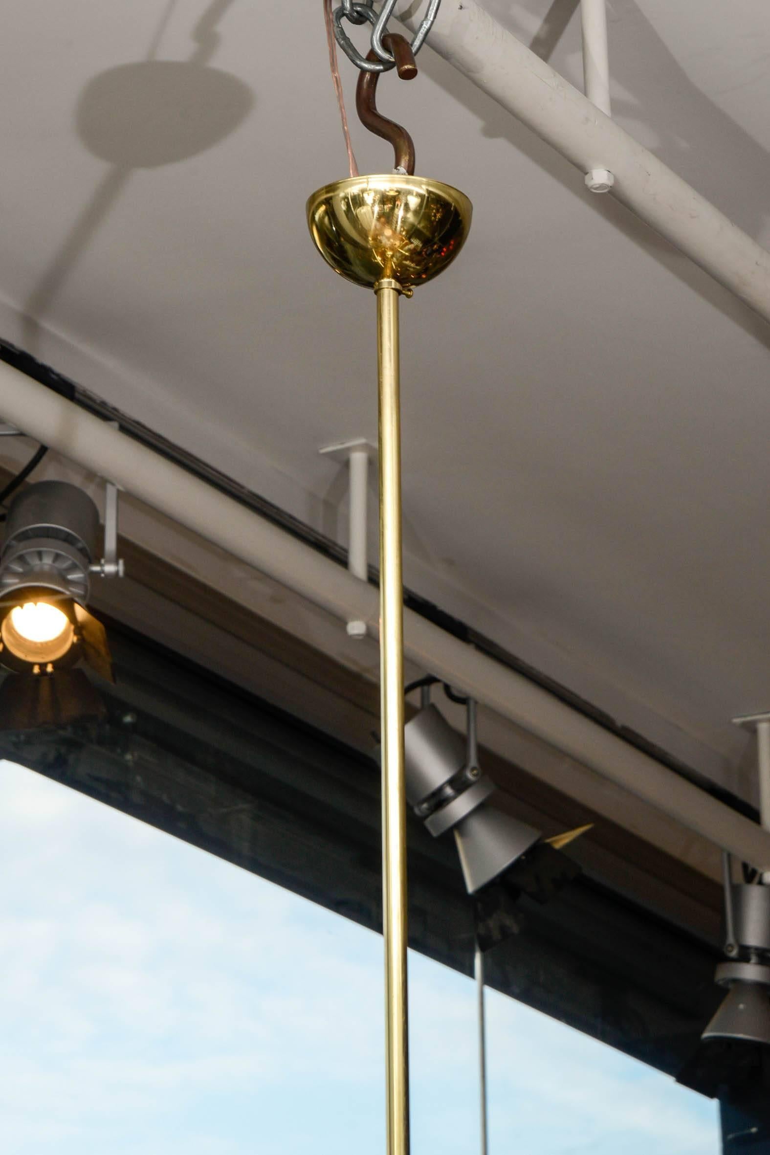 Mid-Century Modern Unusual Brass Sputnik Chandelier