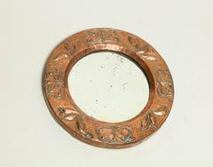 Diminutive Round Copper Mirror