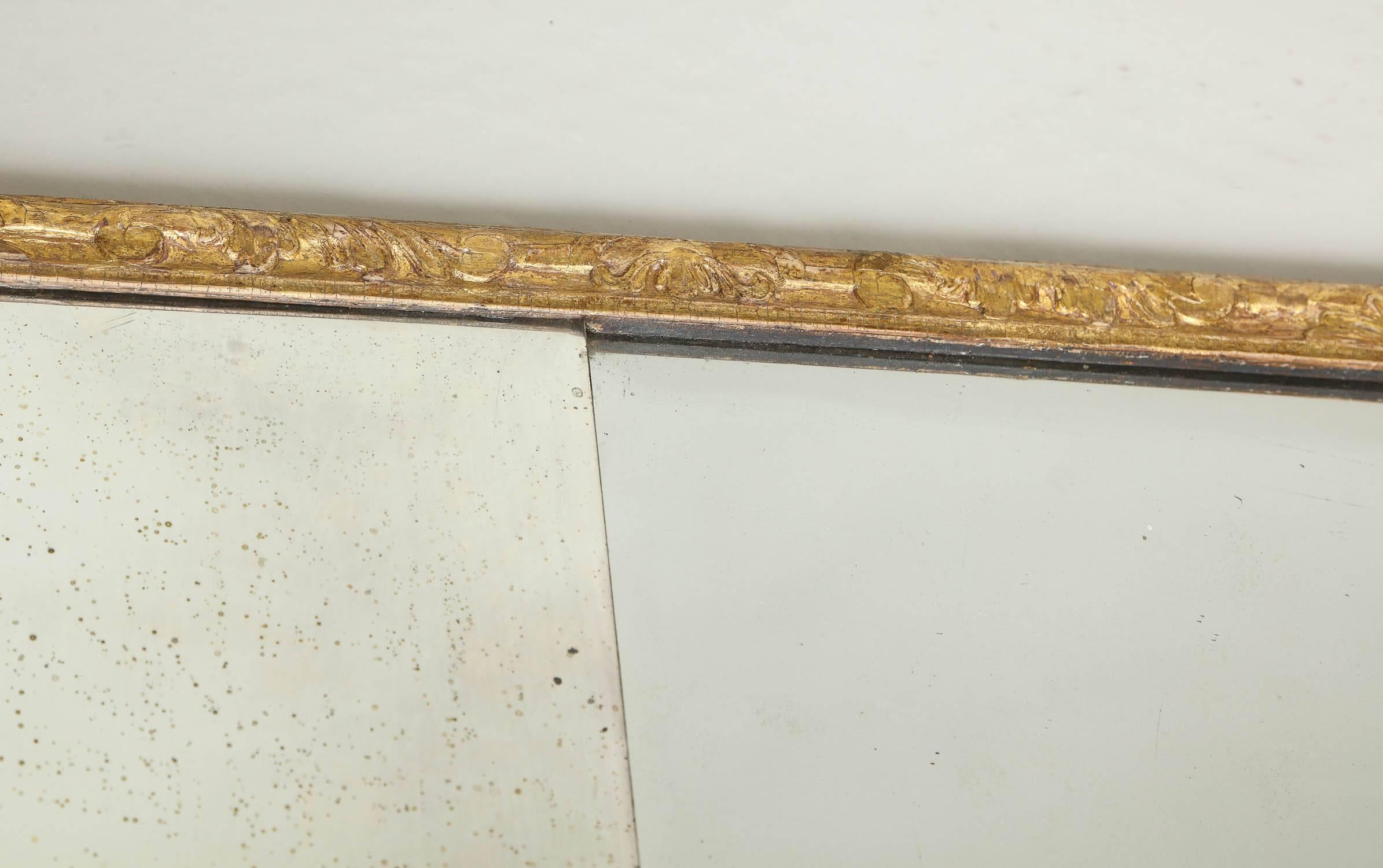 Early 18th Century George I Gesso Carved Overmantel Mirror