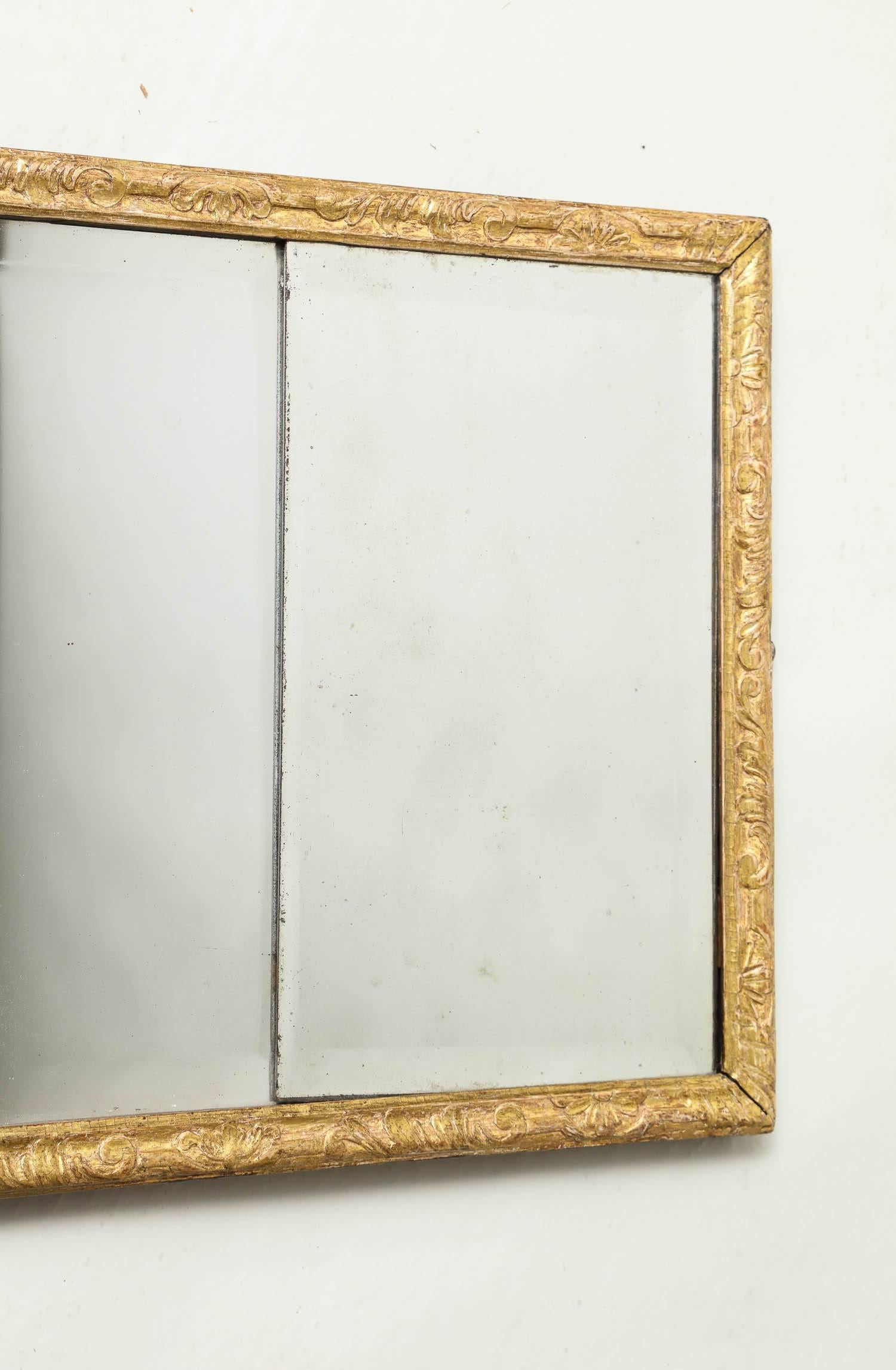 George I Gesso Carved Overmantel Mirror 1