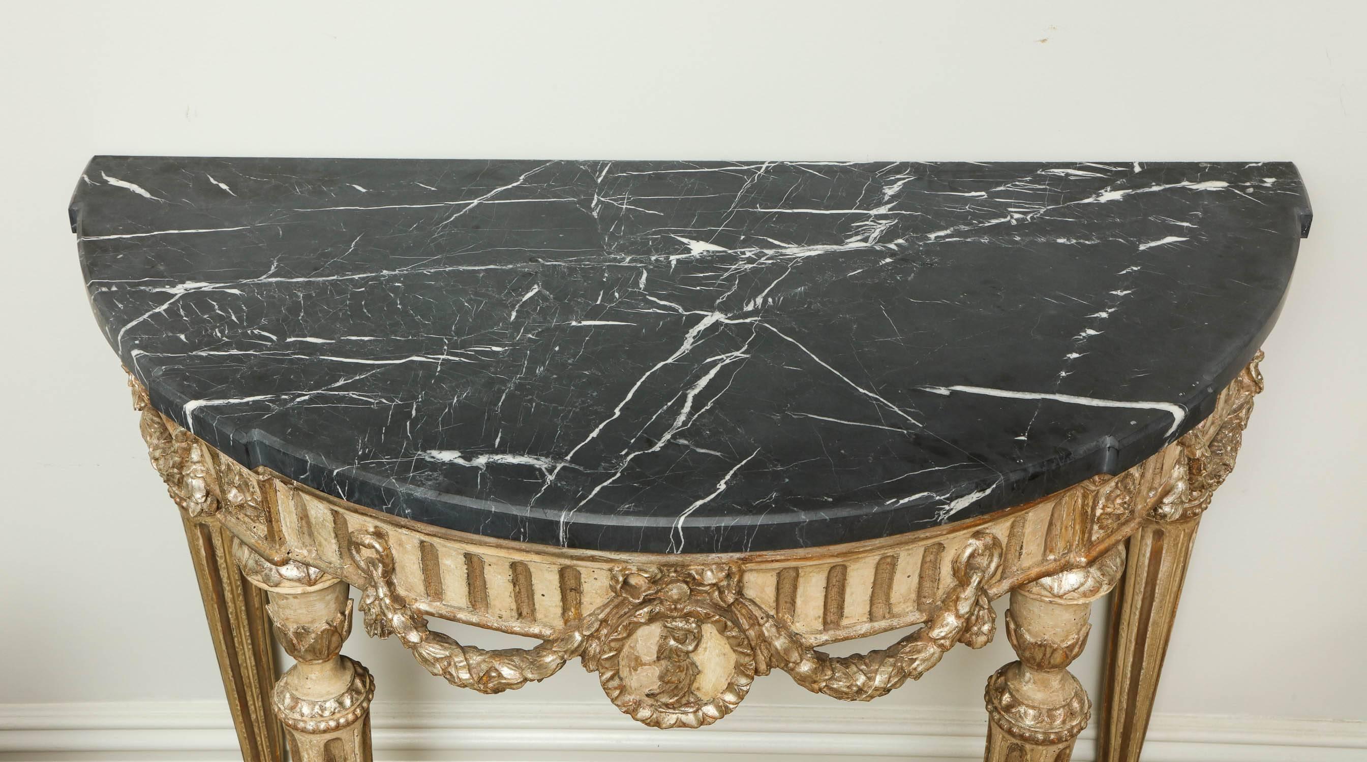 Pair of Italian Neoclassical Console Tables 5