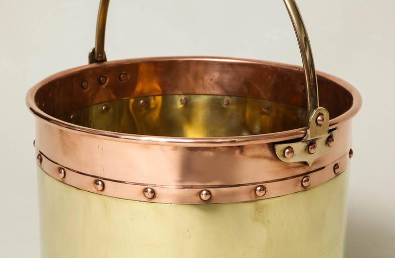 Mixed Metal Kindling Bucket at 1stDibs
