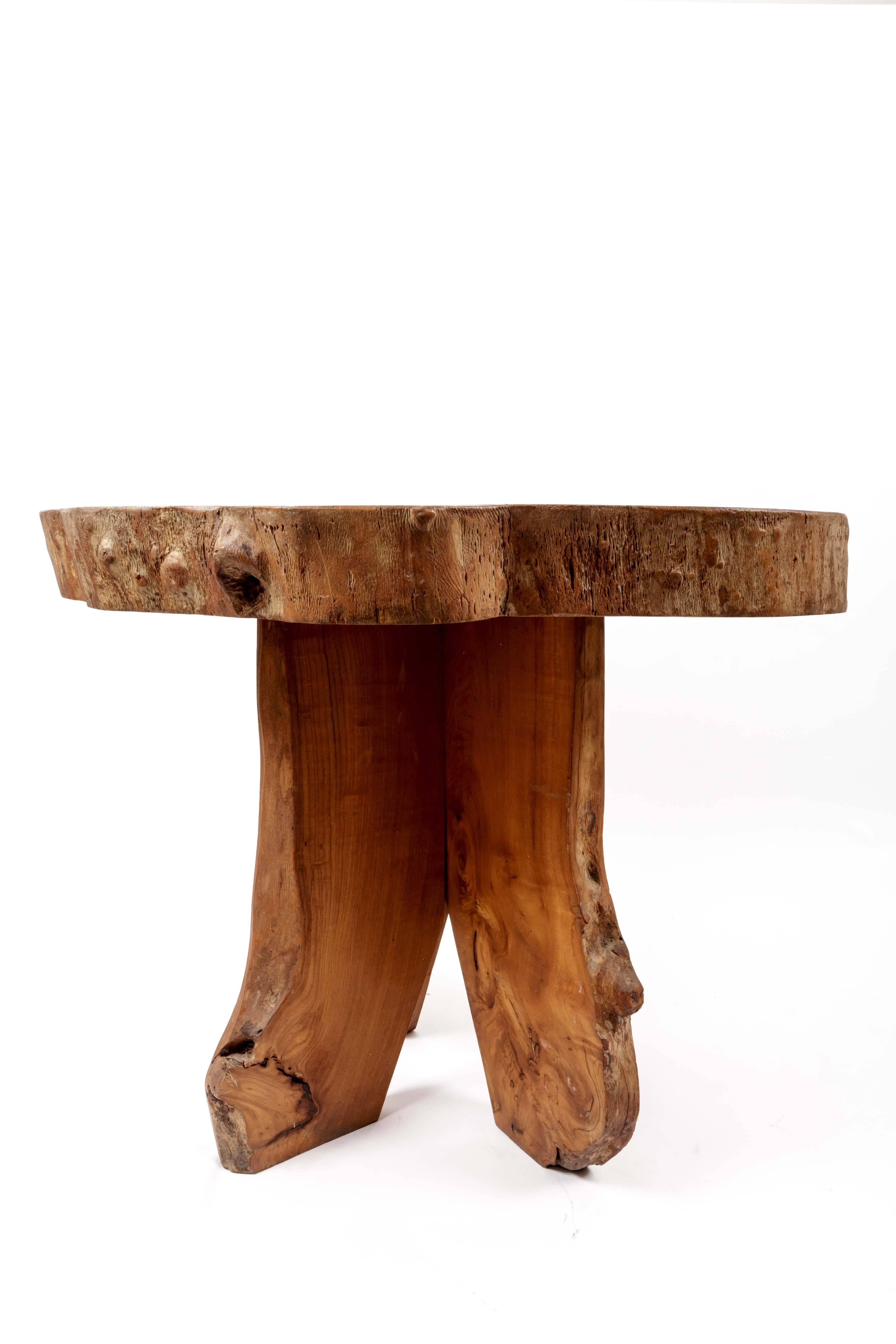 Wooden Live Edge Table In Excellent Condition In New York City, NY