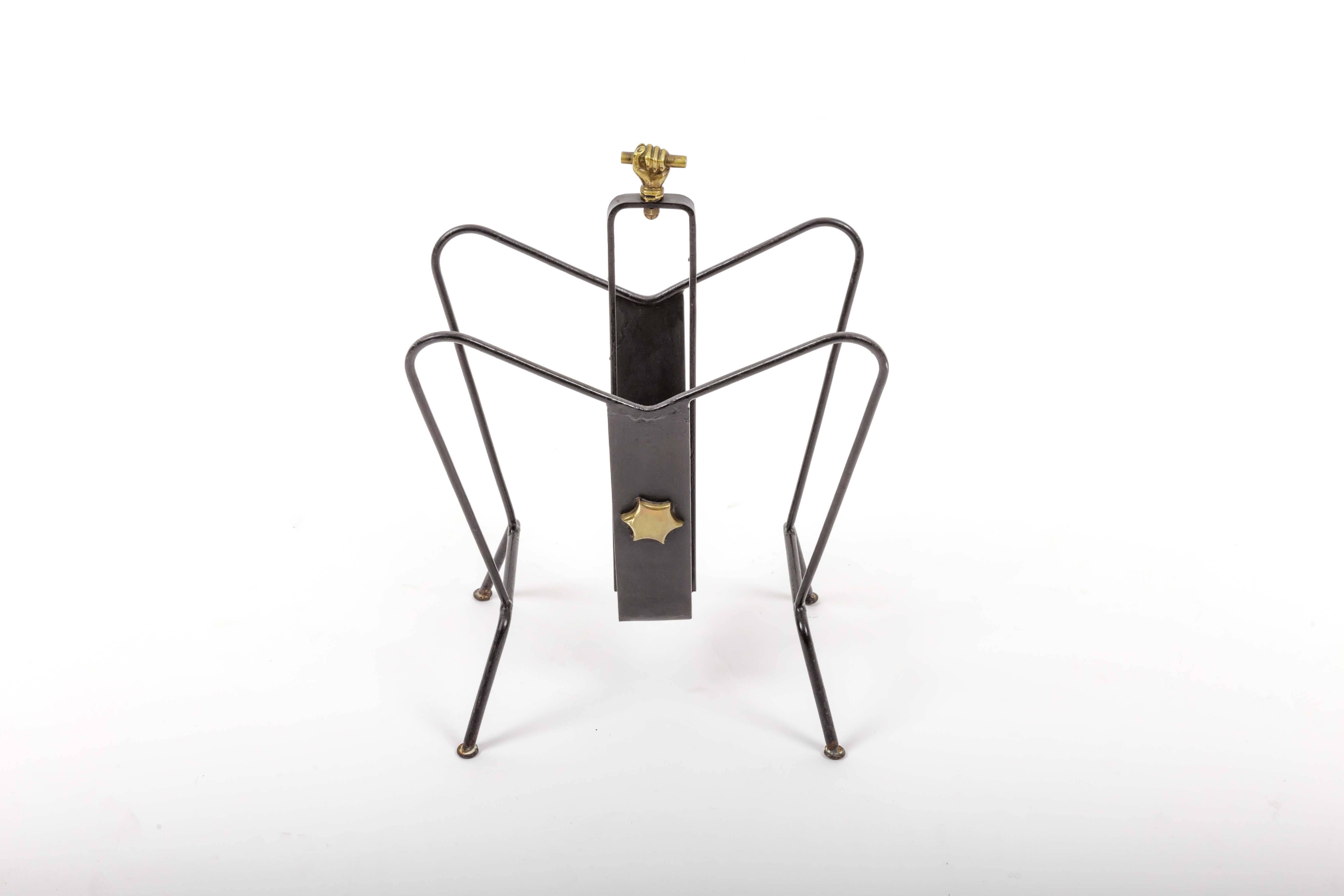 Mid-20th Century Magazine Stand by Jacques Adnet