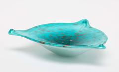 Blue and Gold Murano Dish or Bowl, 1960s, Italy