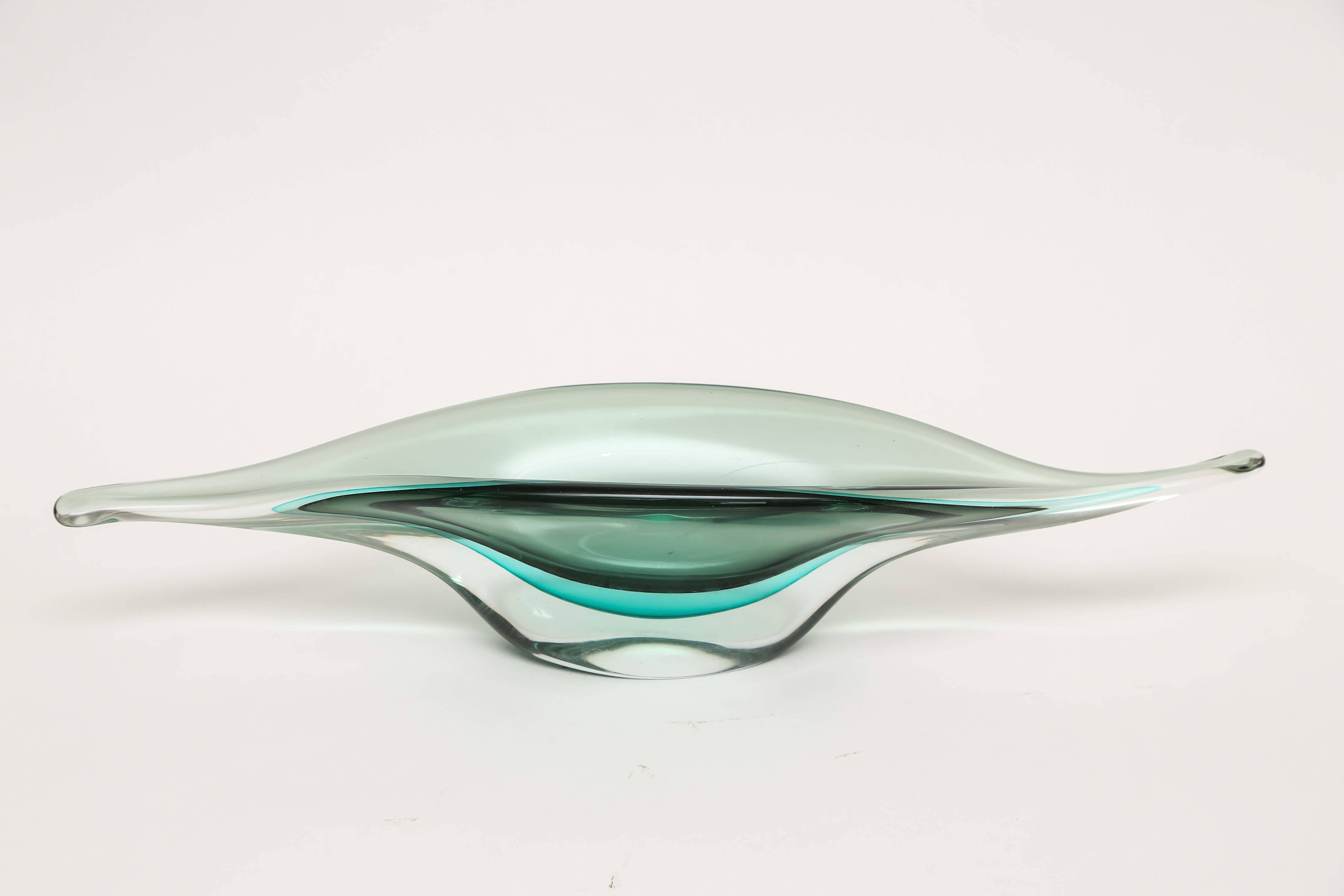 Wonderful large free-form Murano dish or bowl from the 1960s, Italy.