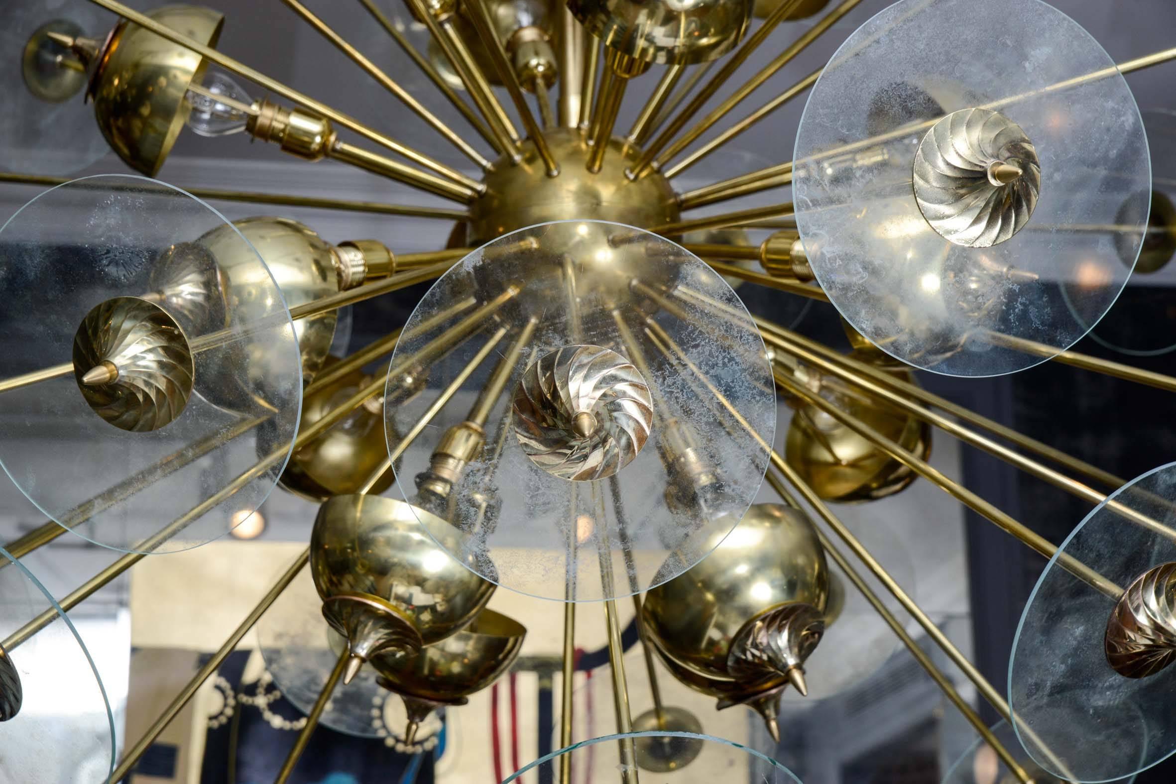 Elegant Vintage Sputnik Chandelier In Excellent Condition In Saint-Ouen (PARIS), FR