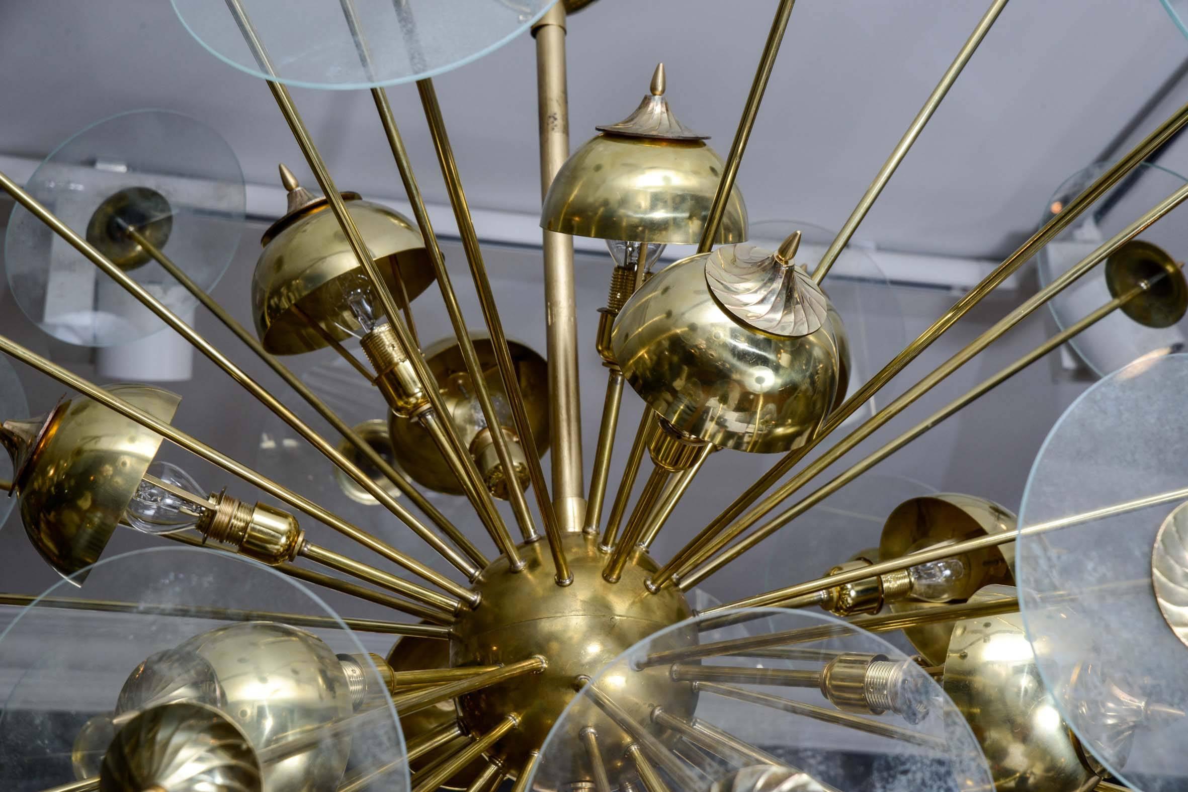 Late 20th Century Elegant Vintage Sputnik Chandelier