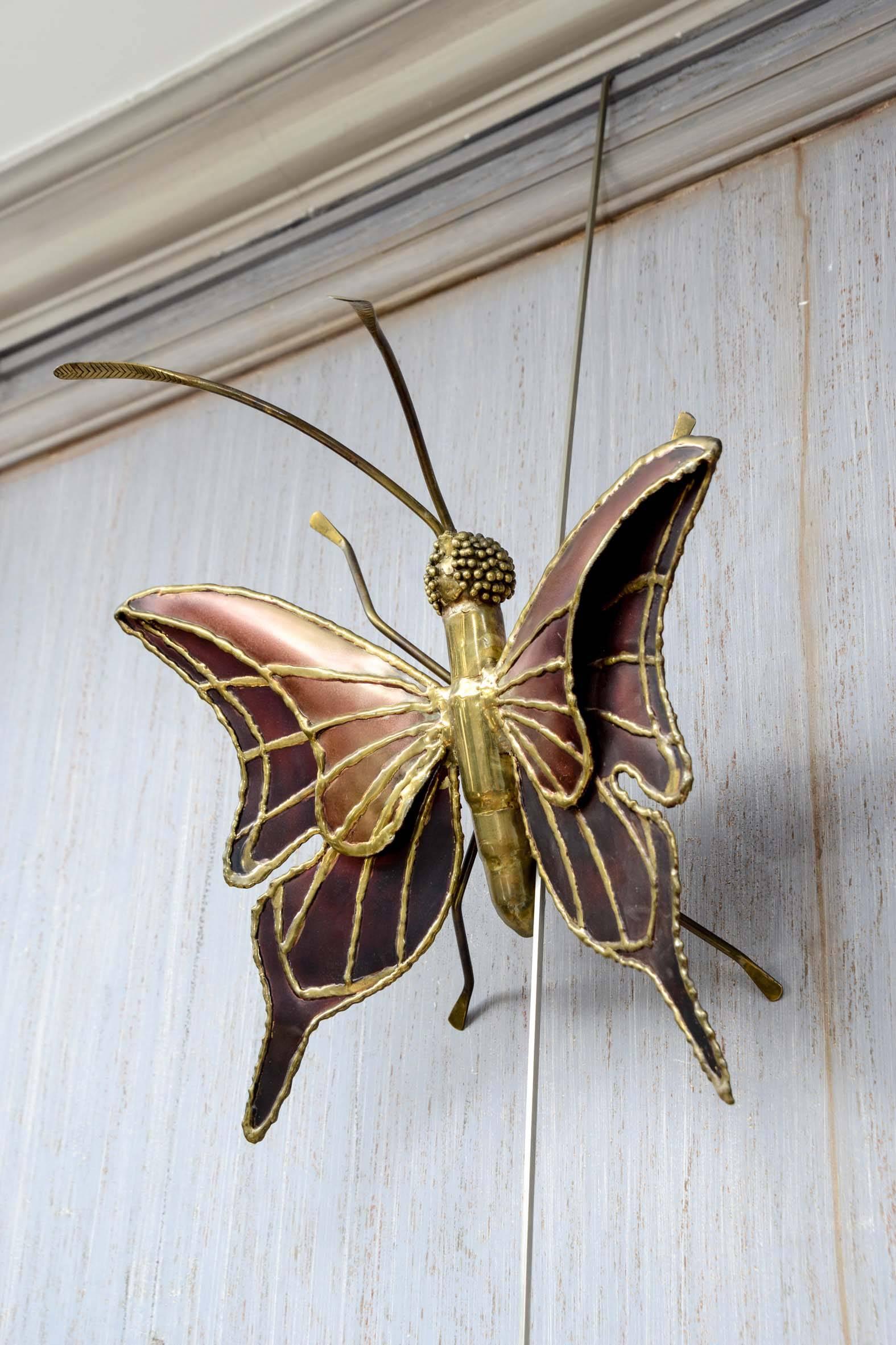 French Pair of Decorative Butterfly Sconces