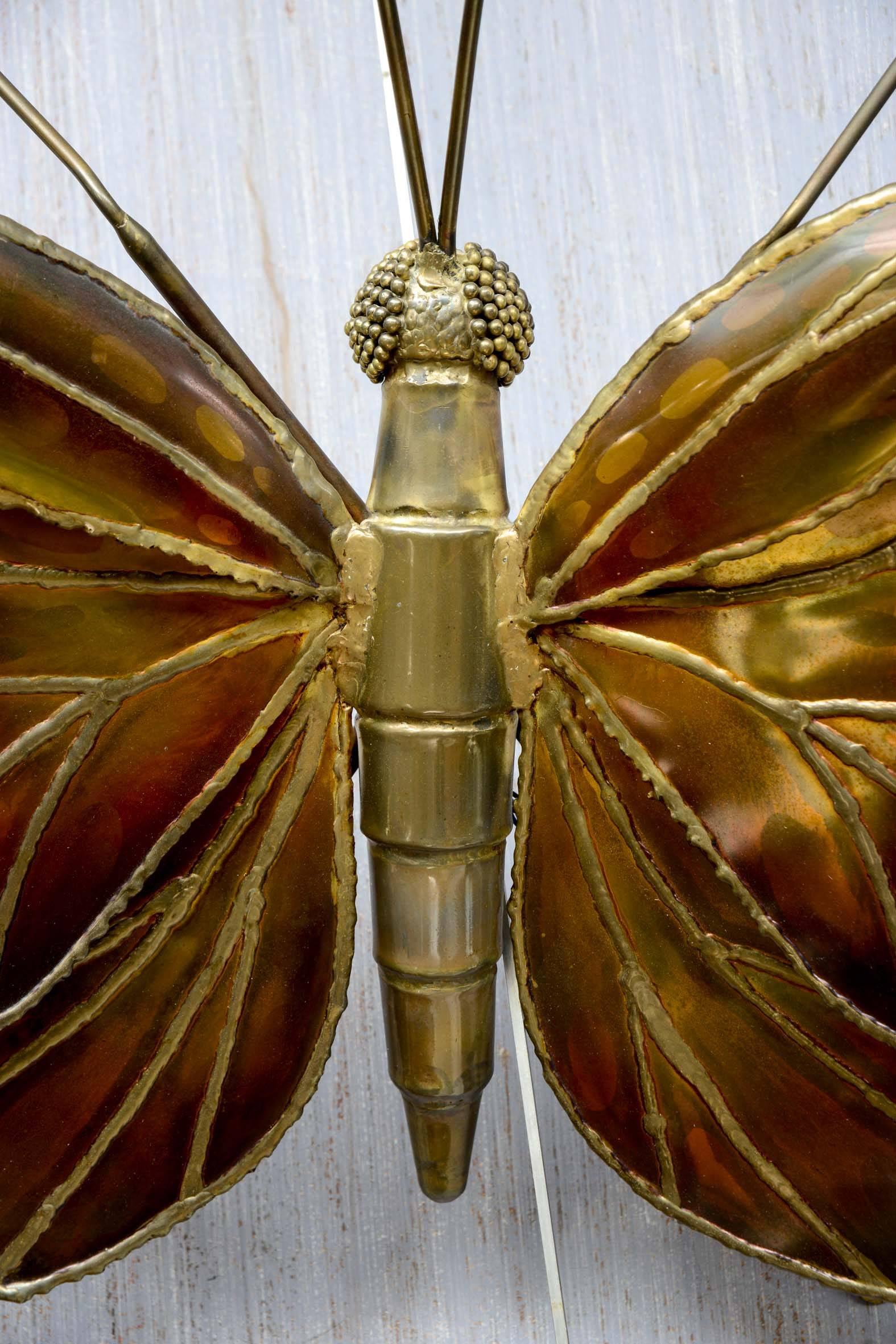 Late 20th Century Pair of Decorative Butterfly Sconces