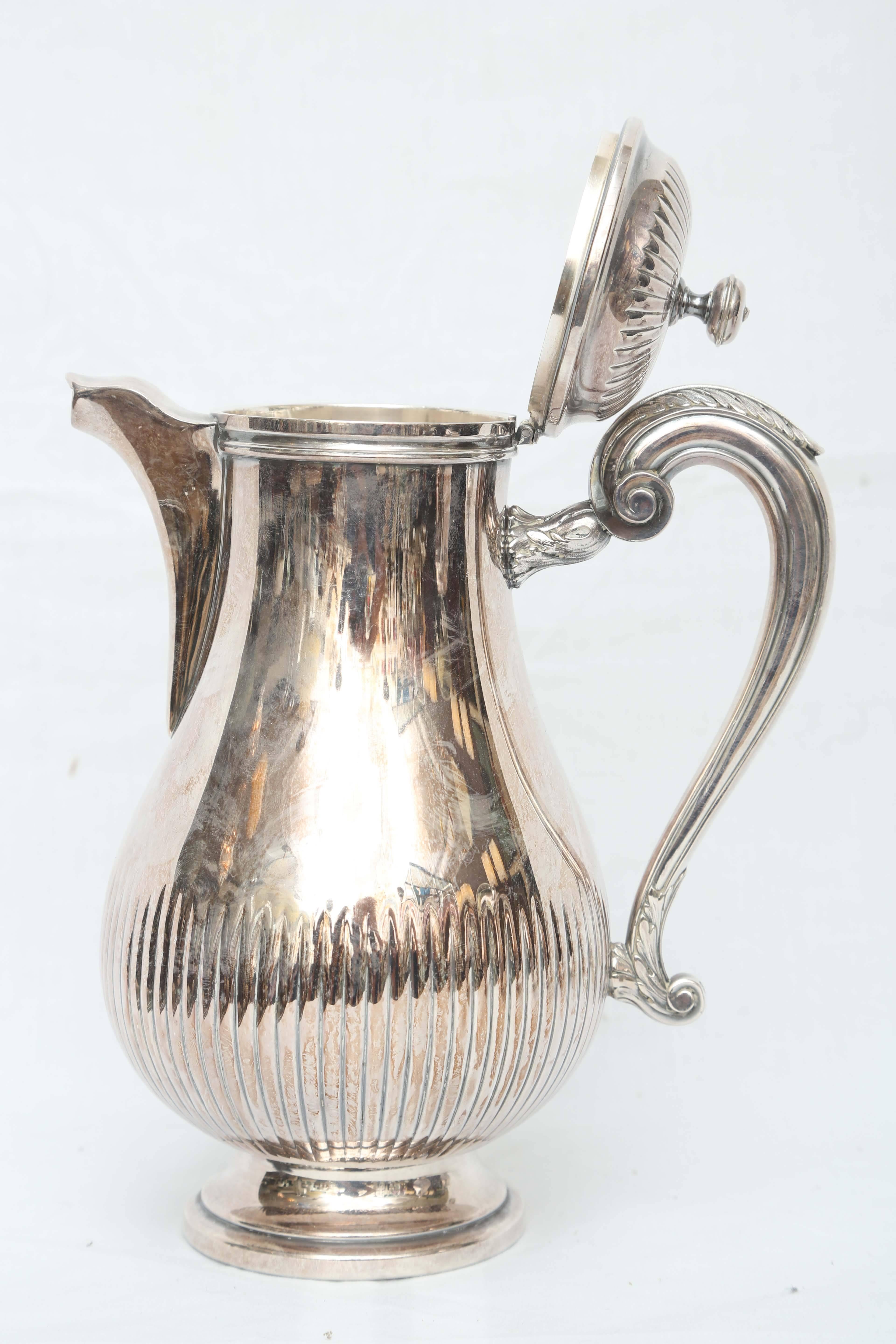 Victorian Christofle Silver Plate Coffee and Tea Set For Sale