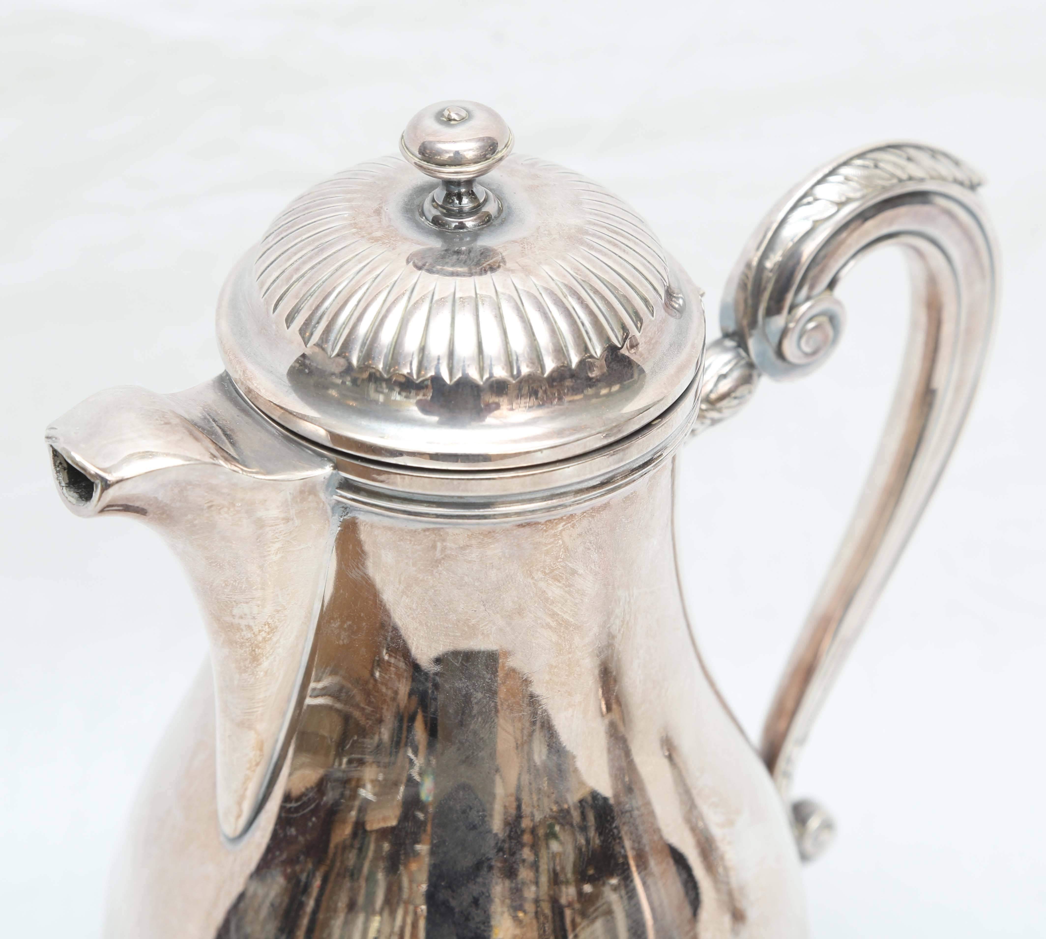 French Christofle Silver Plate Coffee and Tea Set For Sale
