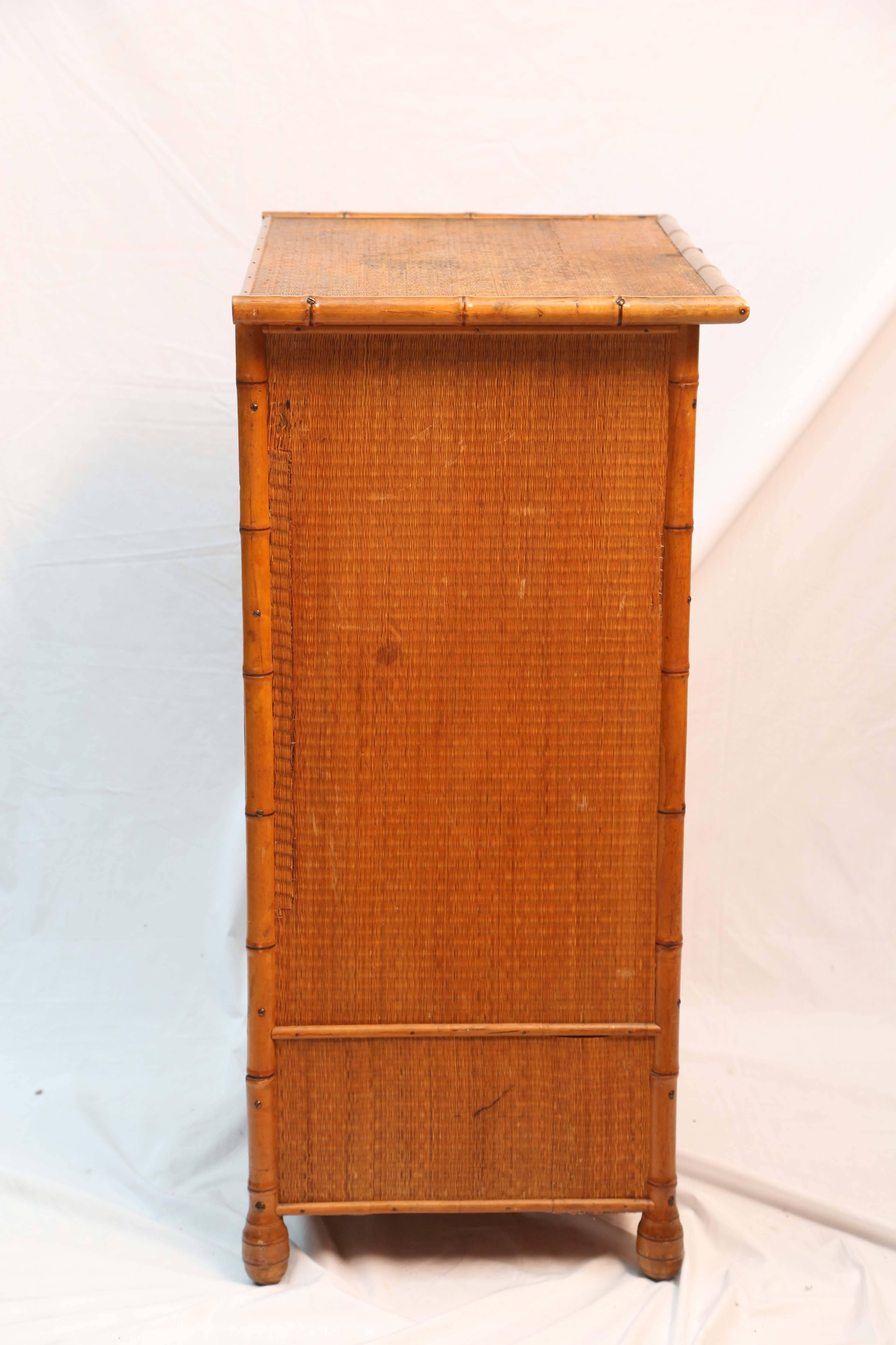 Superb Edwardian Bamboo Chest of Drawers 3