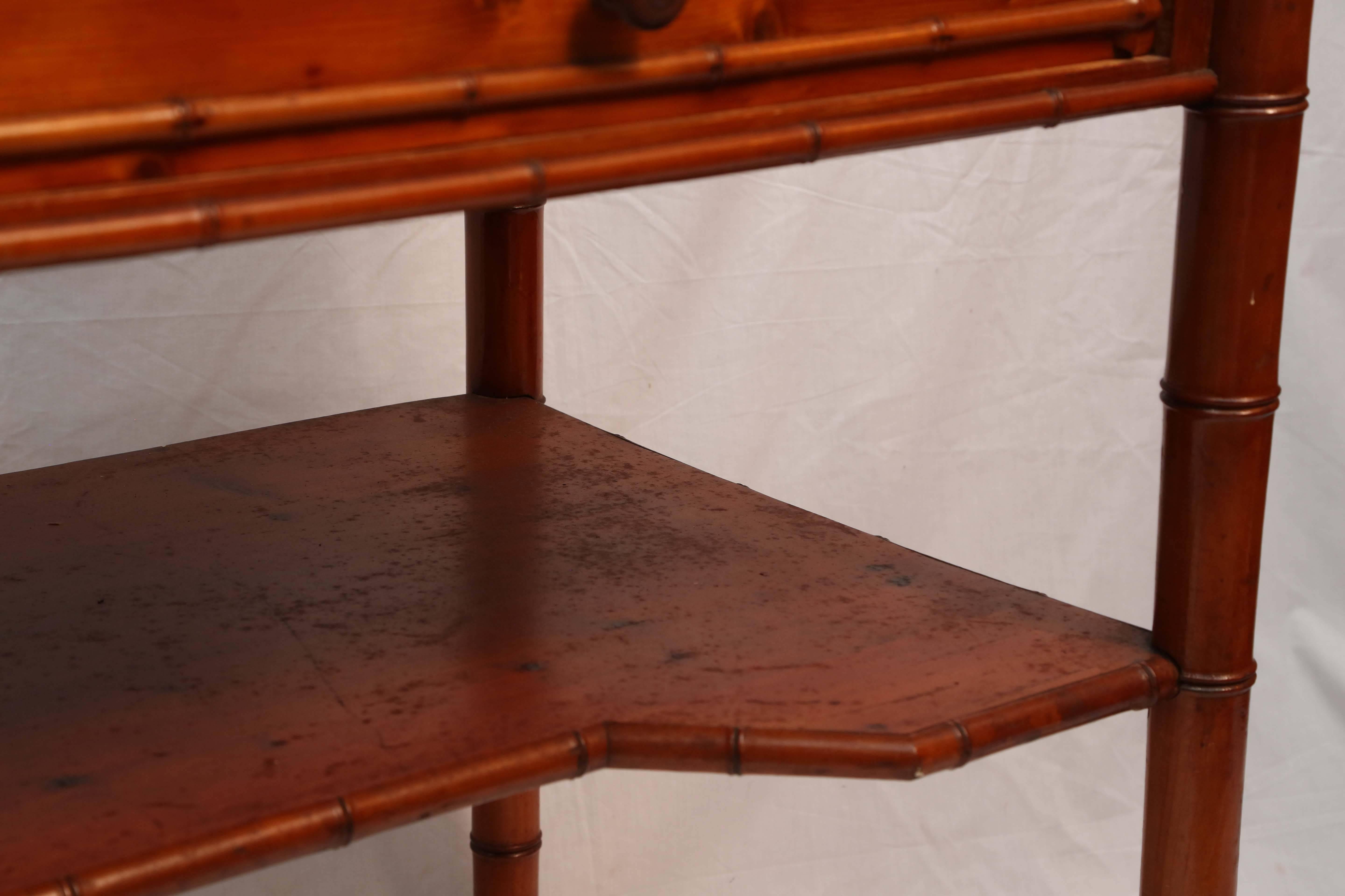  Superior 19th Century French Faux Bamboo Wash Stand 2