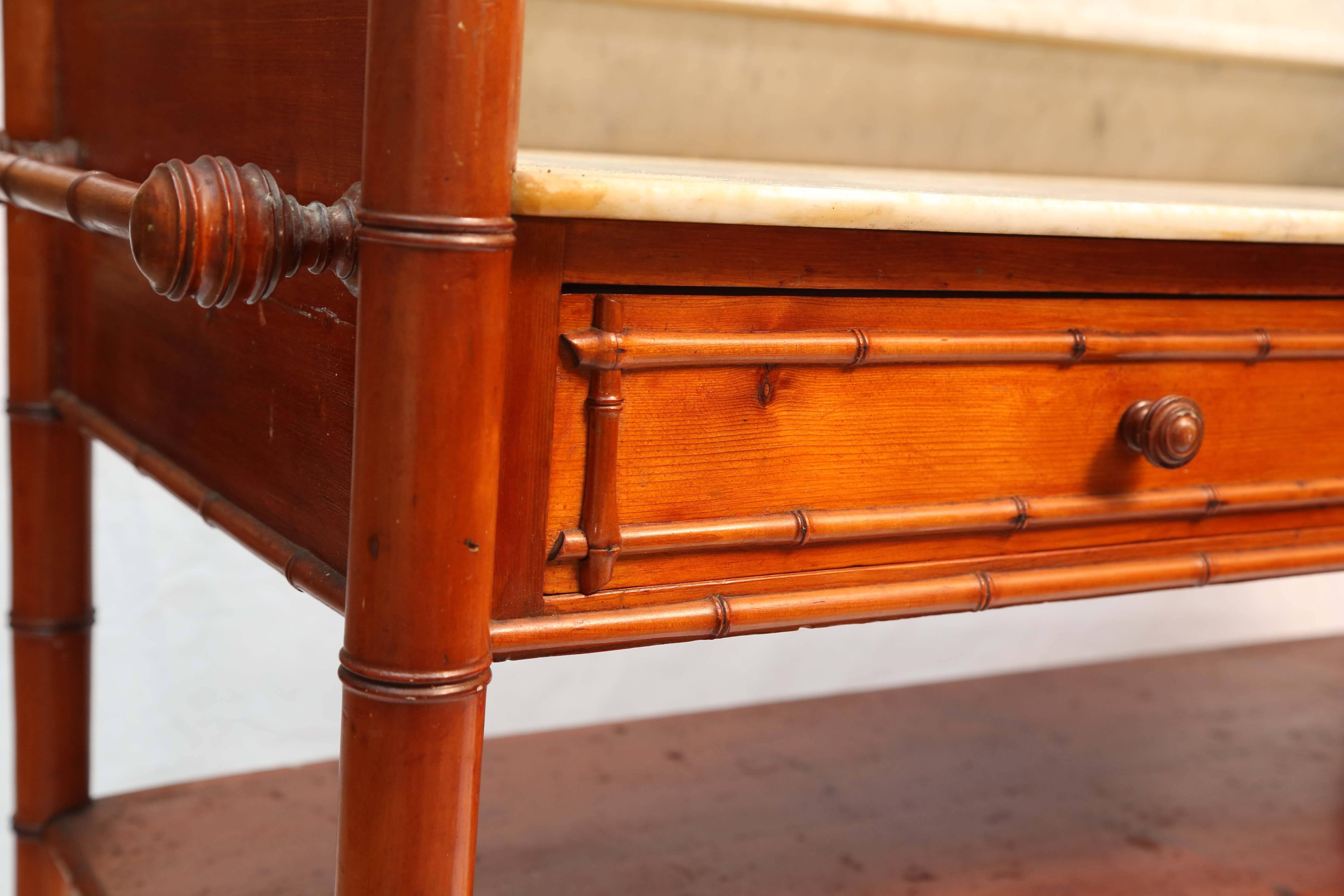  Superior 19th Century French Faux Bamboo Wash Stand 4