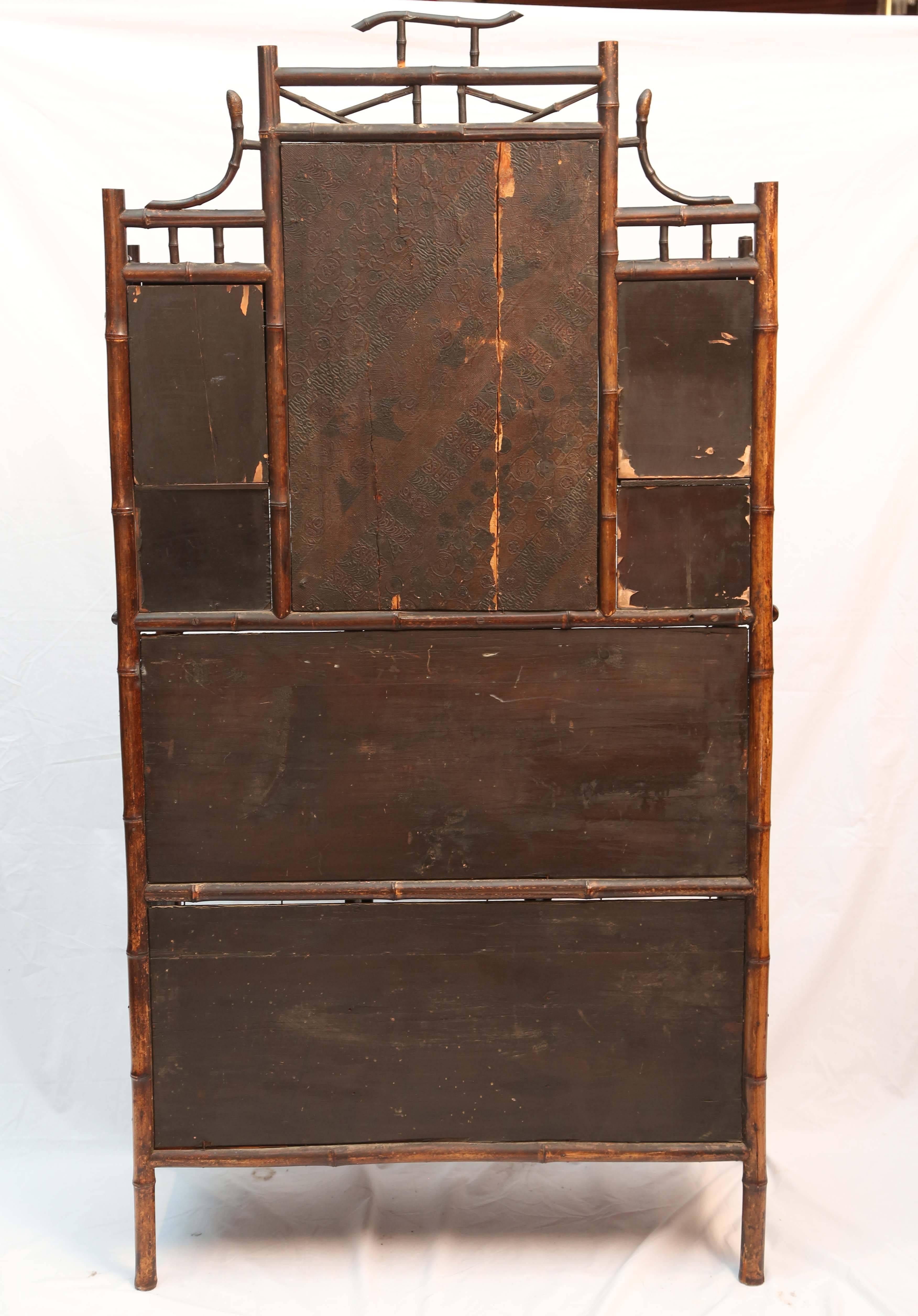Superb 19th Century English Bamboo Side Cabinet 1