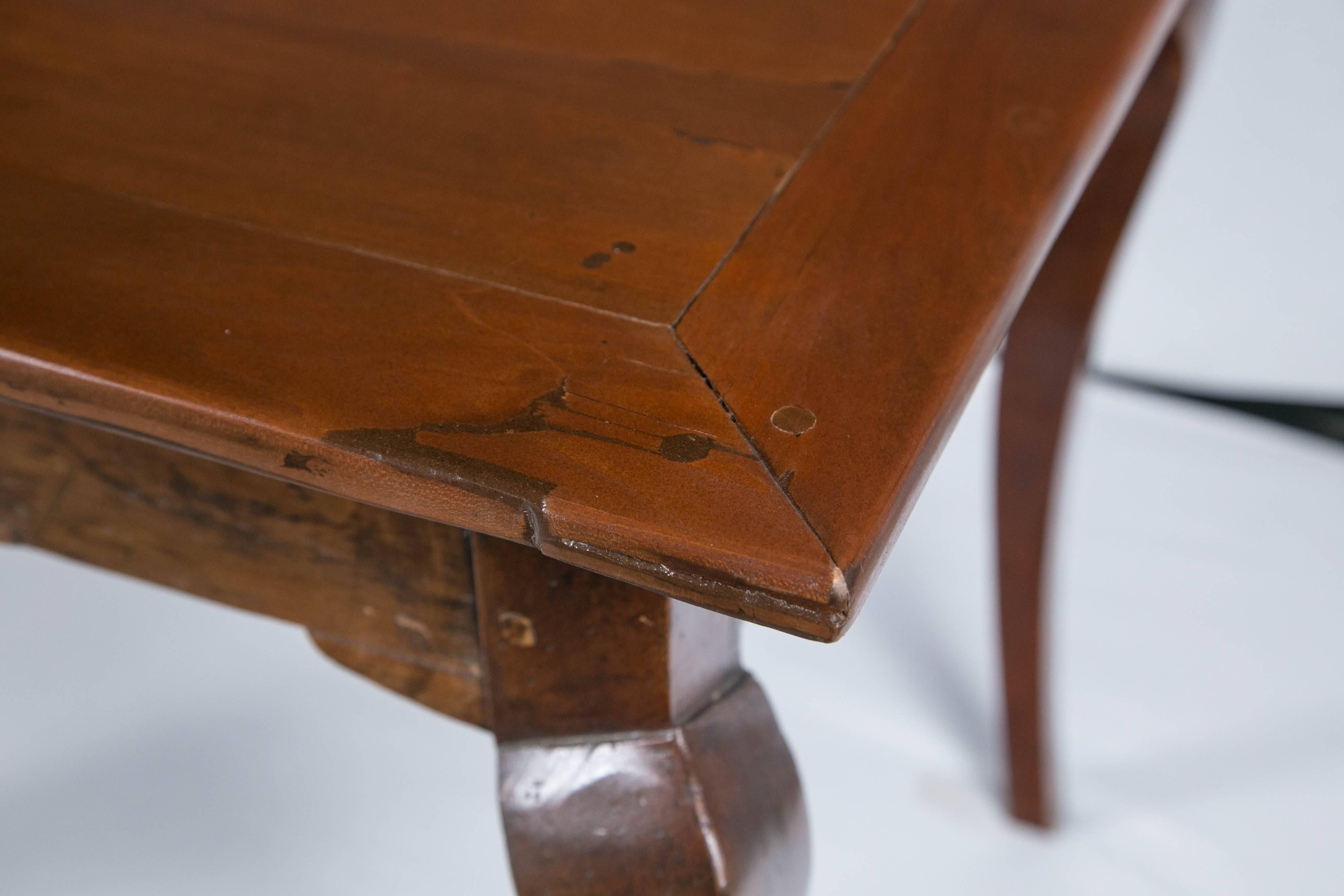 French Walnut Writing Table, 19th Century, France