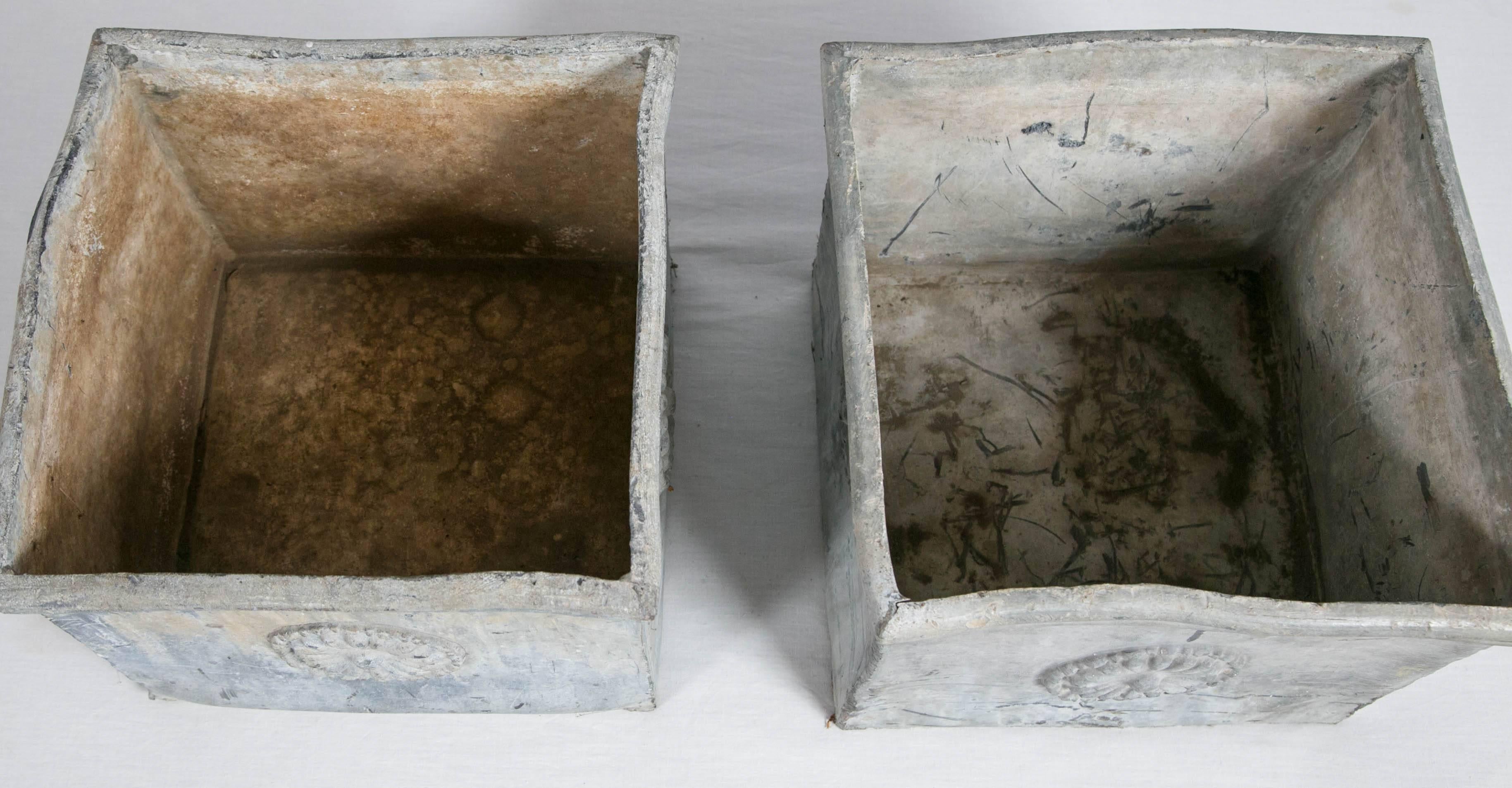 Pair of Antique English Lead Planters, circa 1900 1