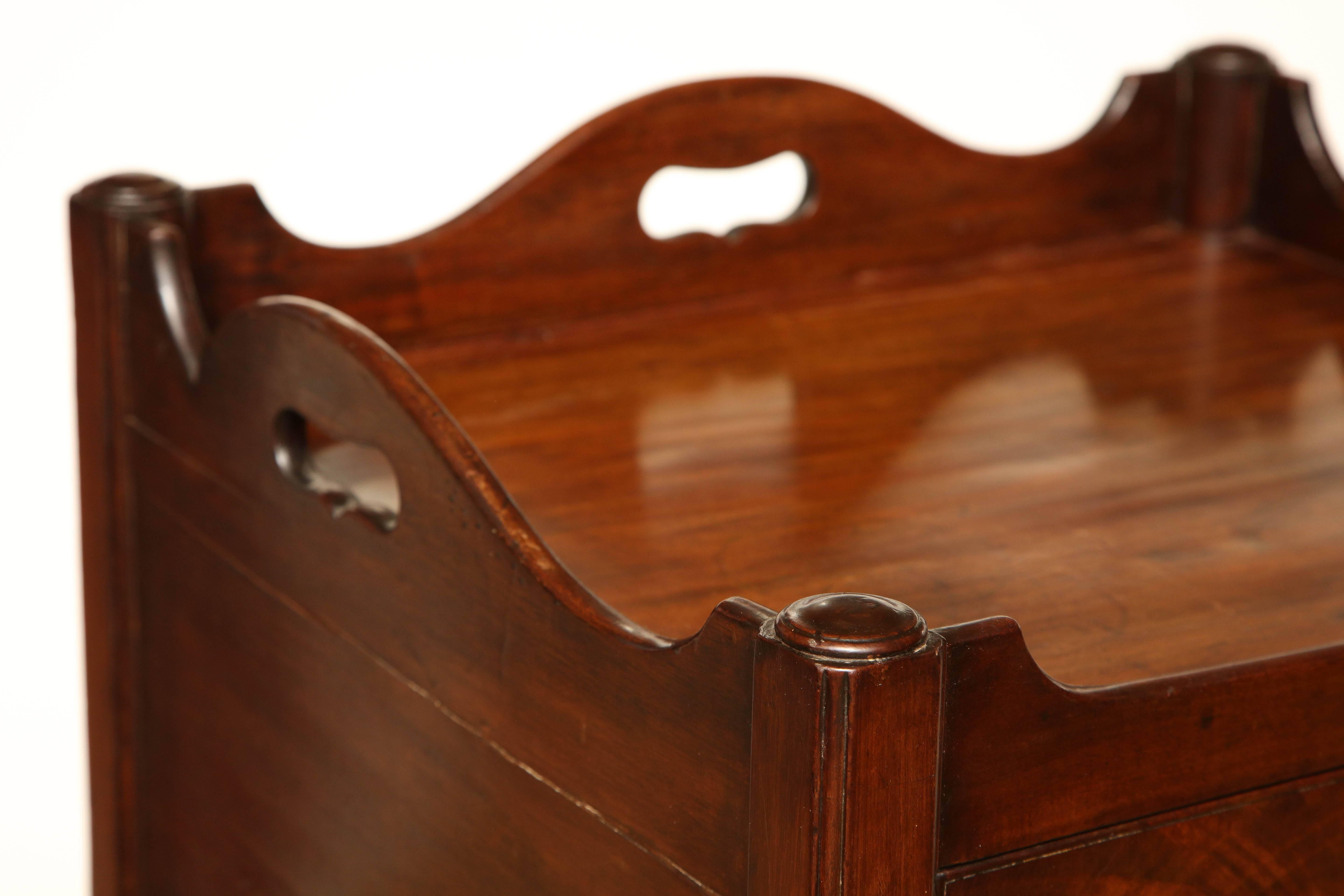 Early 19th Century English, Mahogany Bed Side Table 1