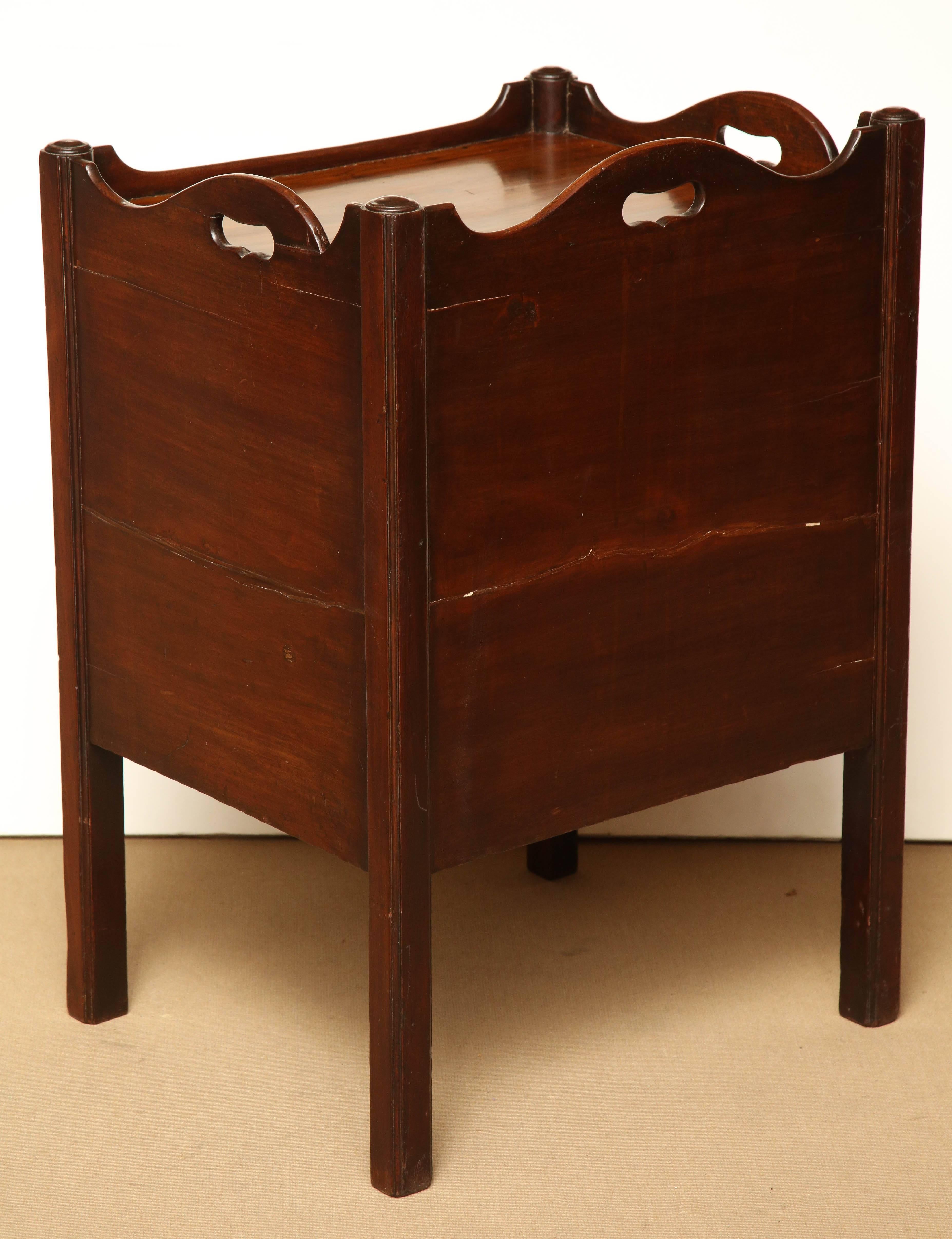 Early 19th Century English, Mahogany Bed Side Table 6