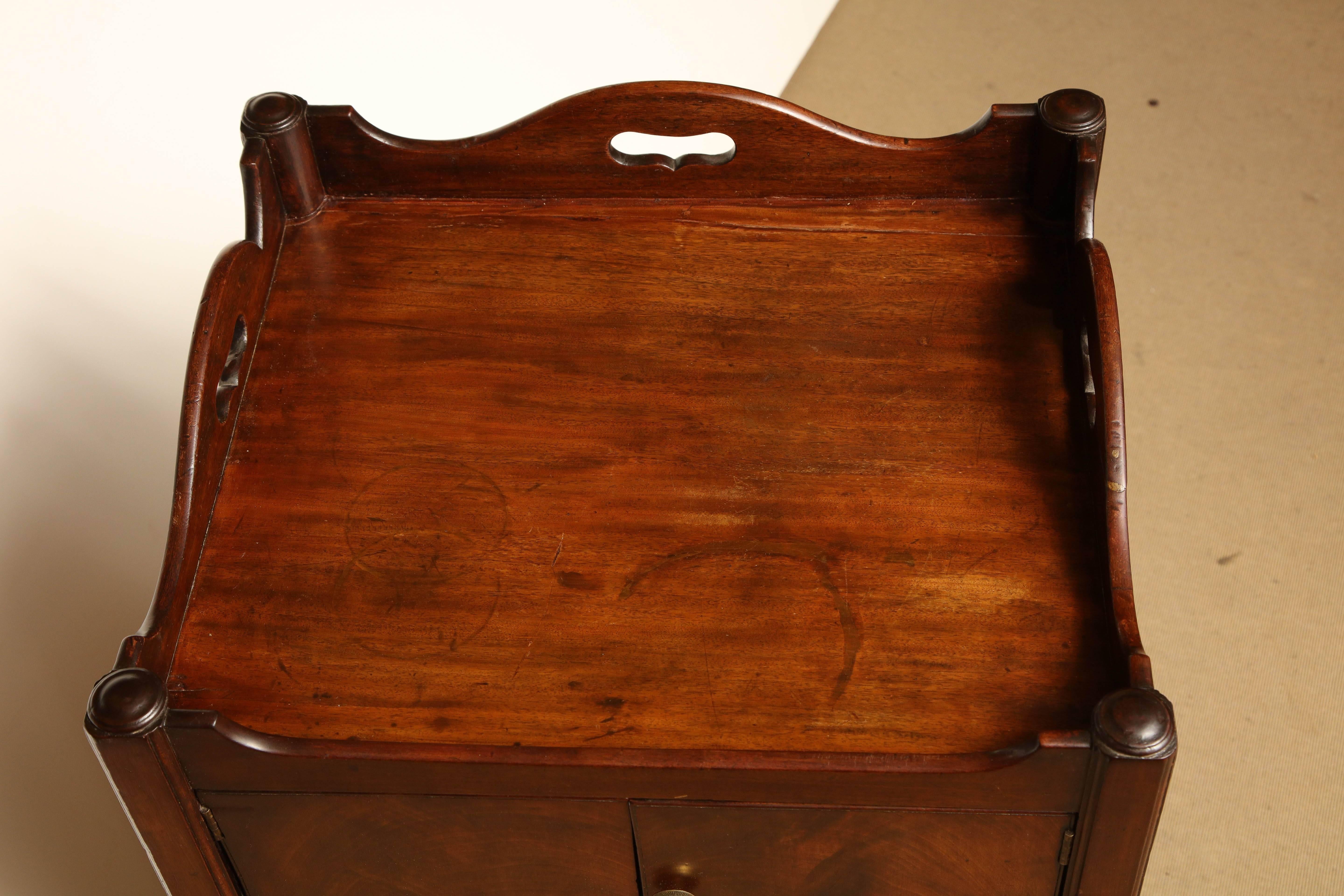 Early 19th Century English, Mahogany Bed Side Table 7