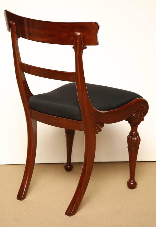 Set of Six Early 19th Century Irish Dining Chairs in Mahogany at 1stDibs