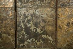 19th Century Four Sheets Screen in Cordoba Leather, Spain, circa 1800