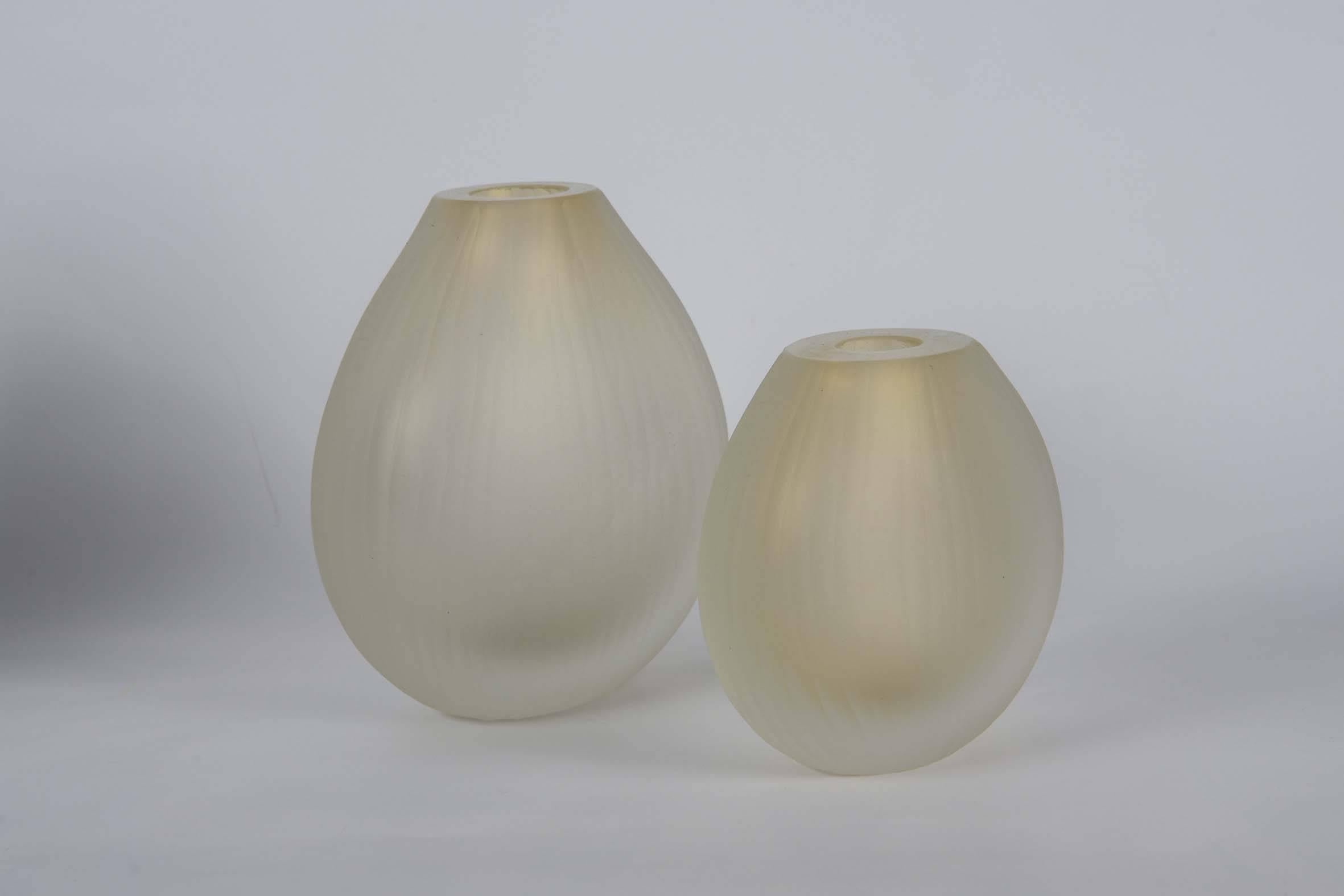 Contemporary Set of Three Vases in Murano Glass Signed Alberto Dona