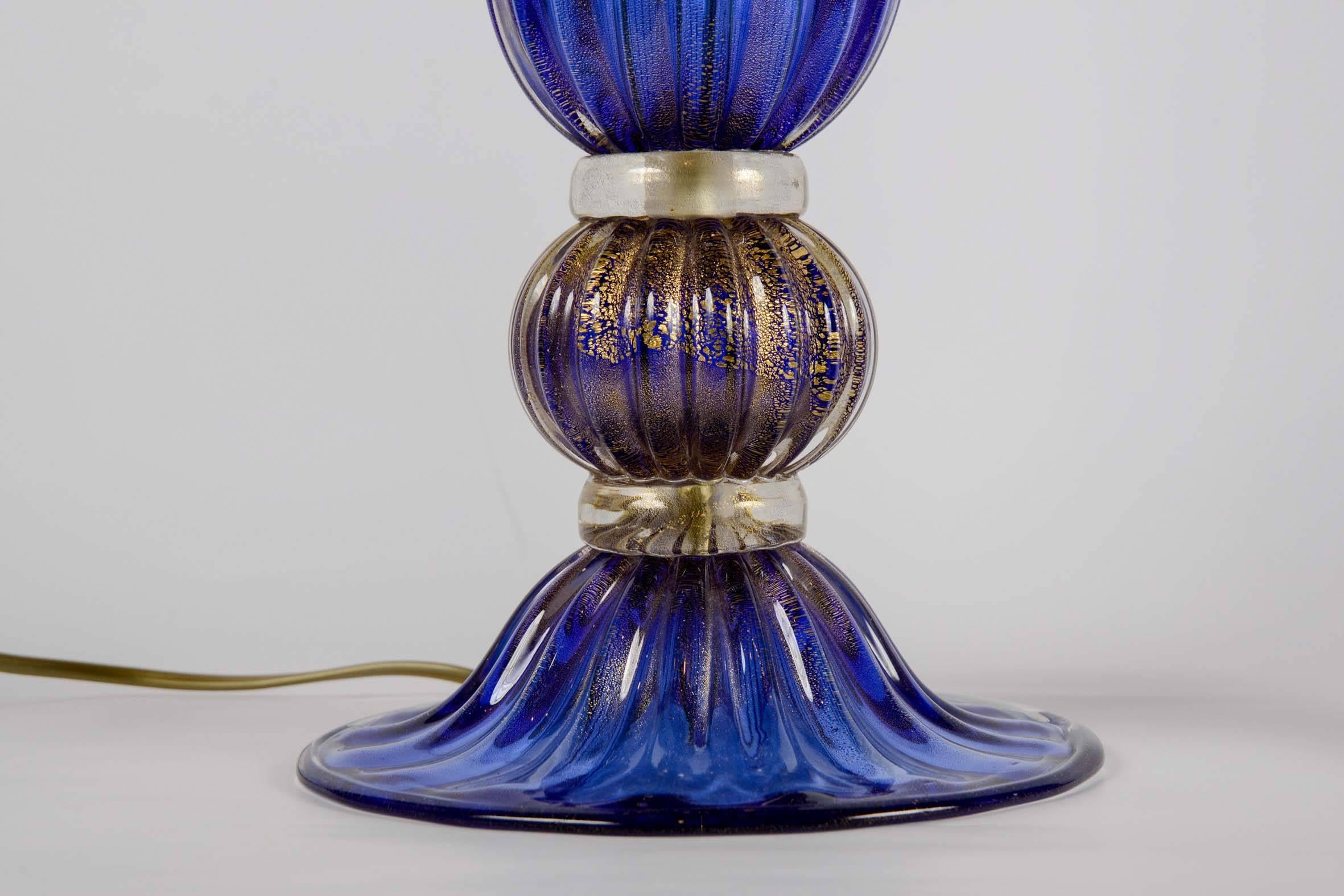 Late 20th Century Pair of Table Lamps in Murano Glass