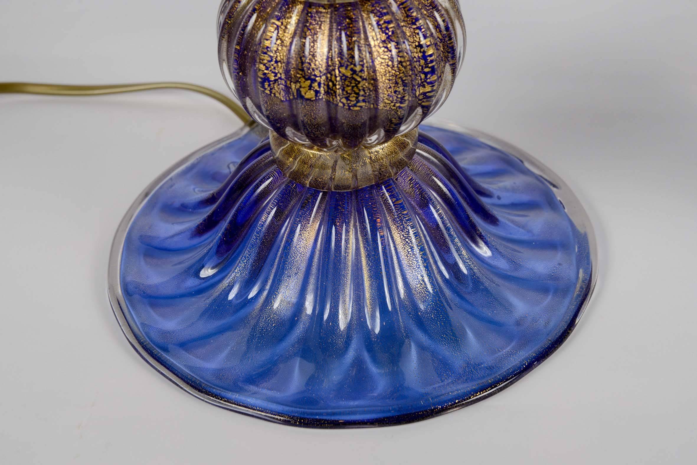 Pair of Table Lamps in Murano Glass 1