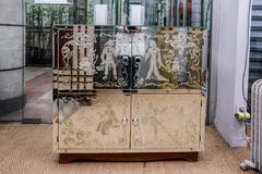Commode in Engraved Mirror Attributed to Alexis Hinsberger