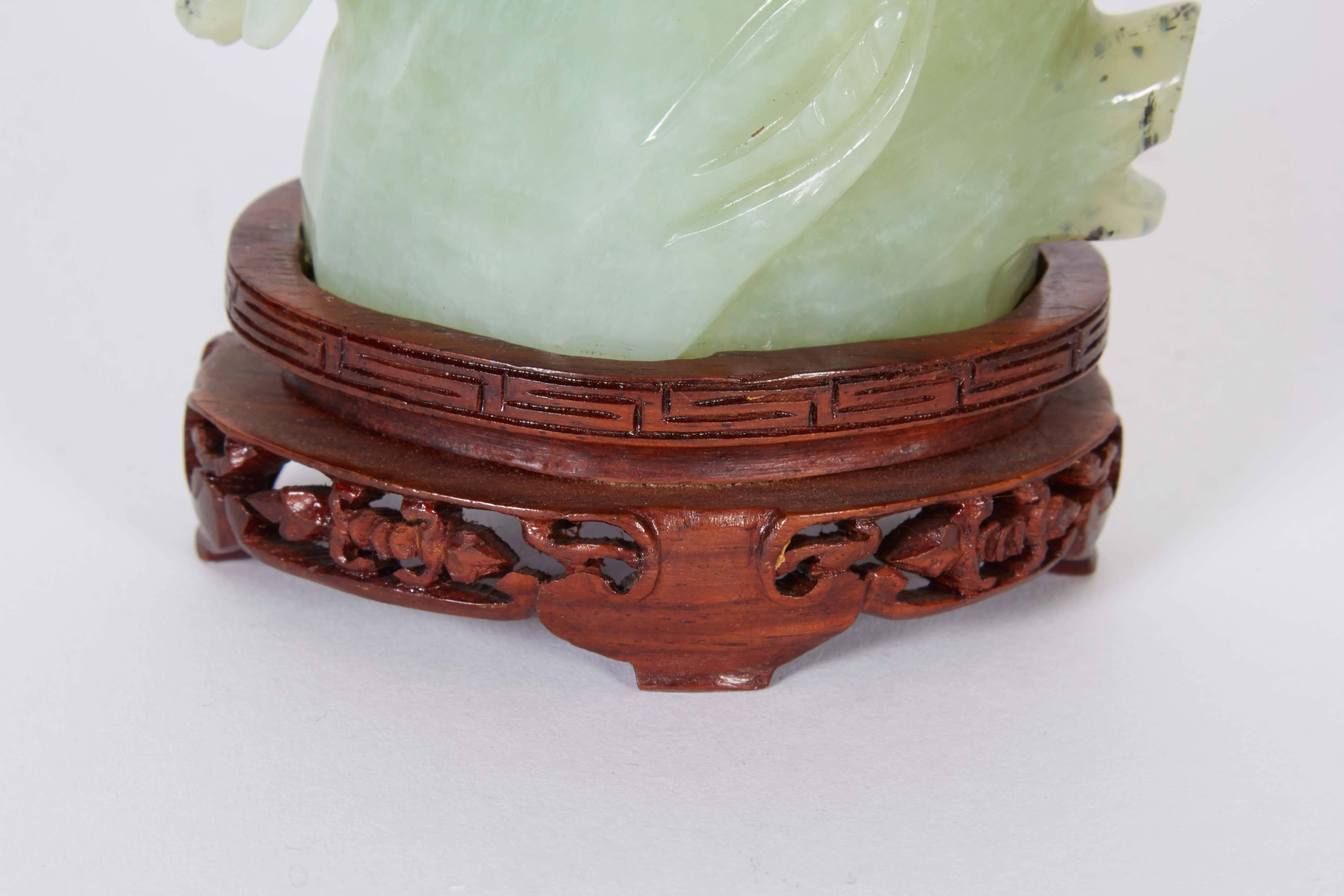 20th Century Chinese Tree Trunk Form Carved Hardstone Brushpot