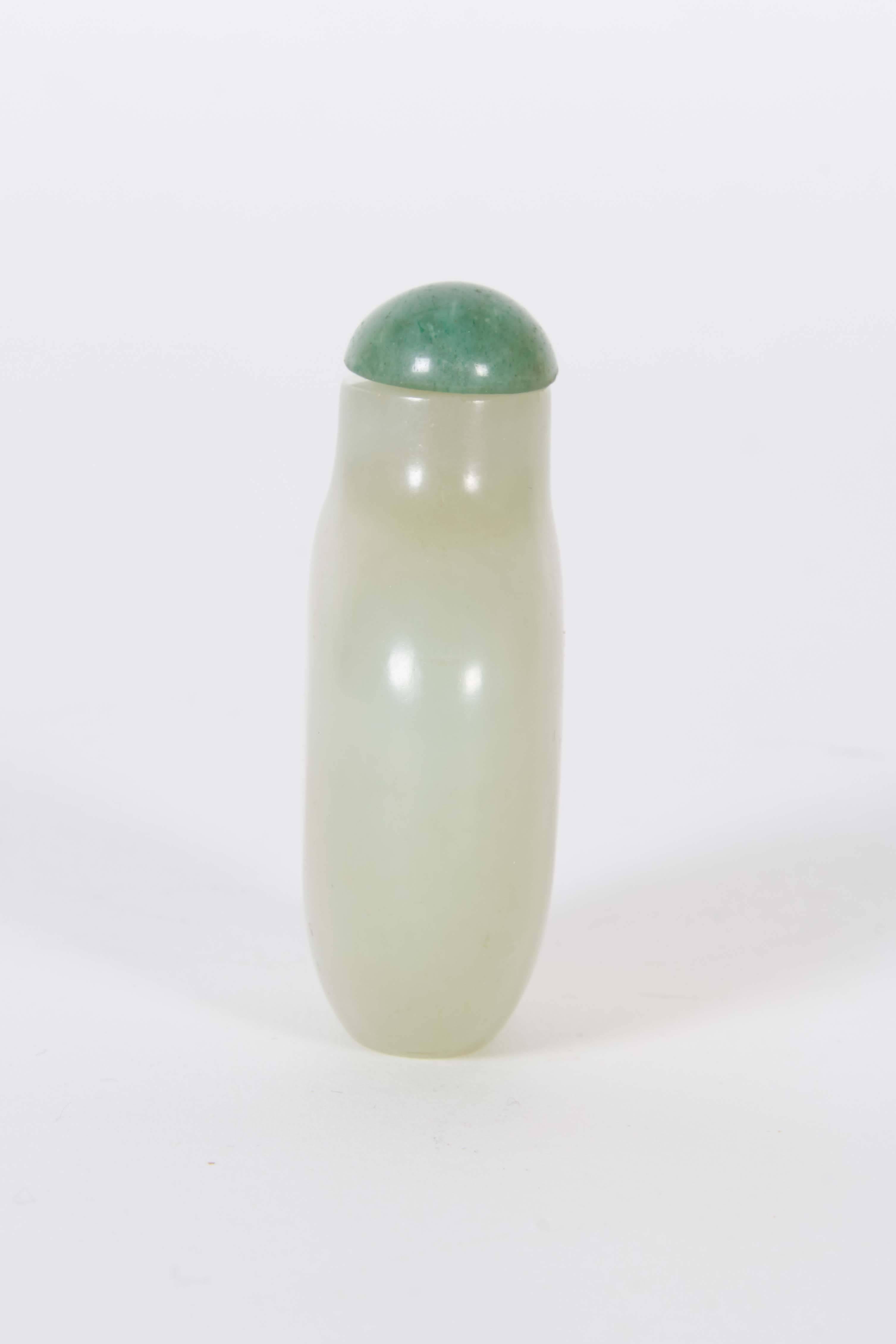 20th Century Snuff Bottle in White Jade