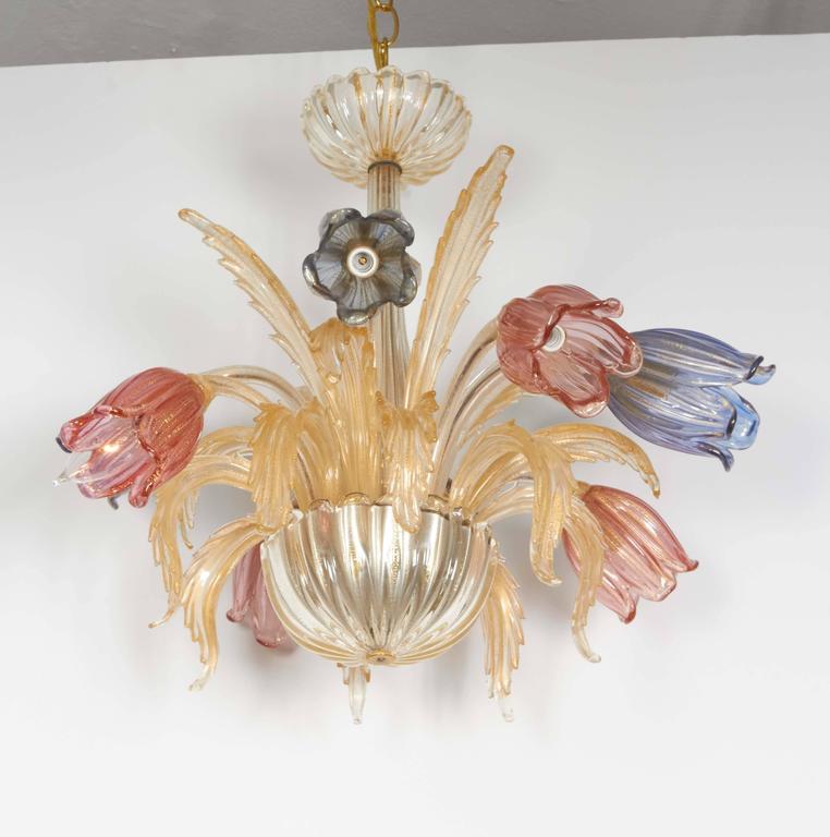 Southport White Tulip Chandelier Exclusive Customizable Logo For Blown Glass Murano Tulip Chandelier With Gold Accent For