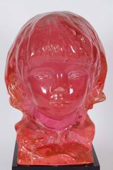 Dorothy Thorope Style Pink Cast Resin Bust of Child
