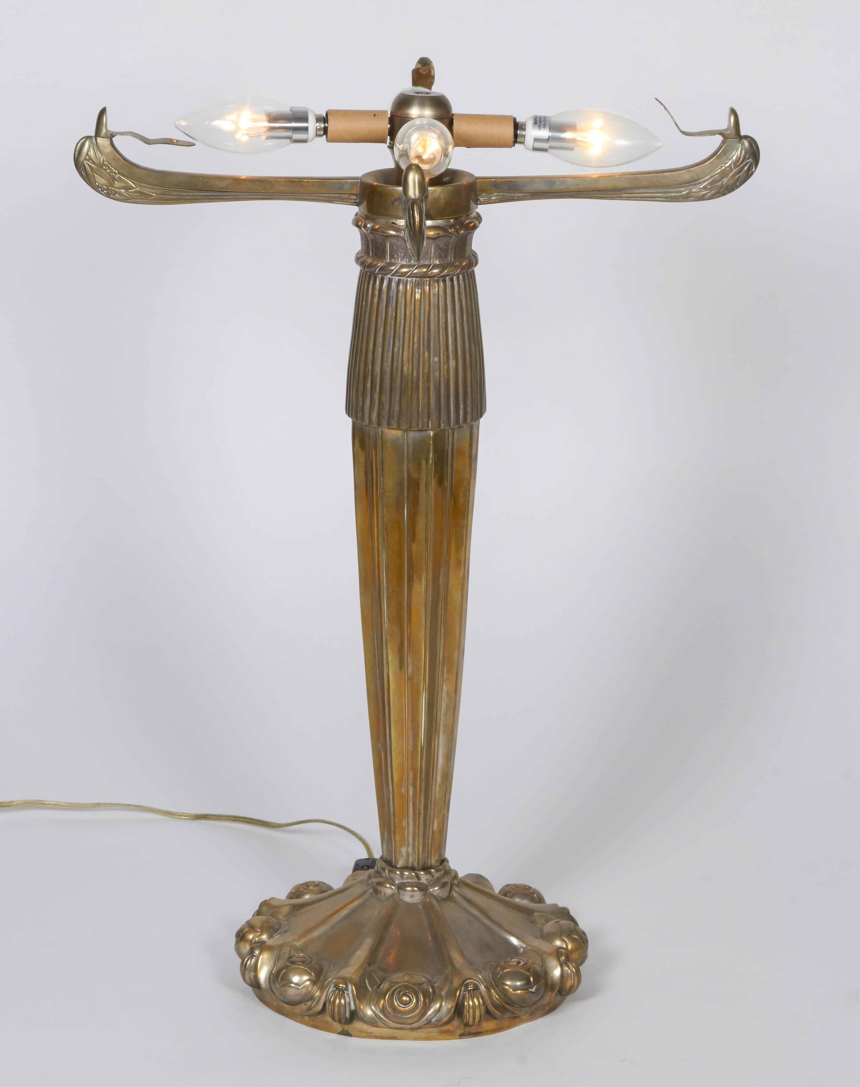 Table Lamp with a Rene Lalique 