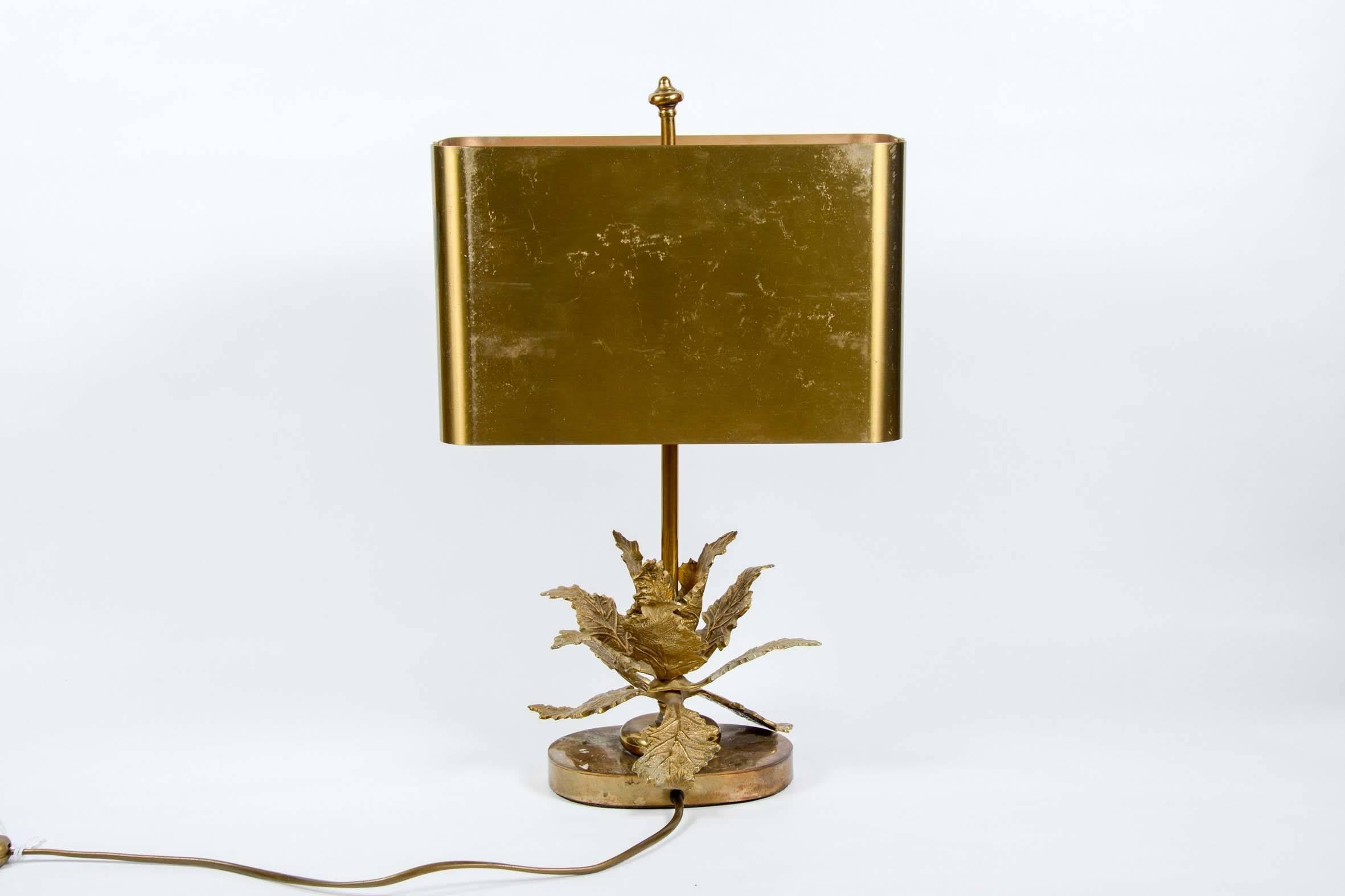 Mid-Century Modern Elegant Small Bronze Table Lamp
