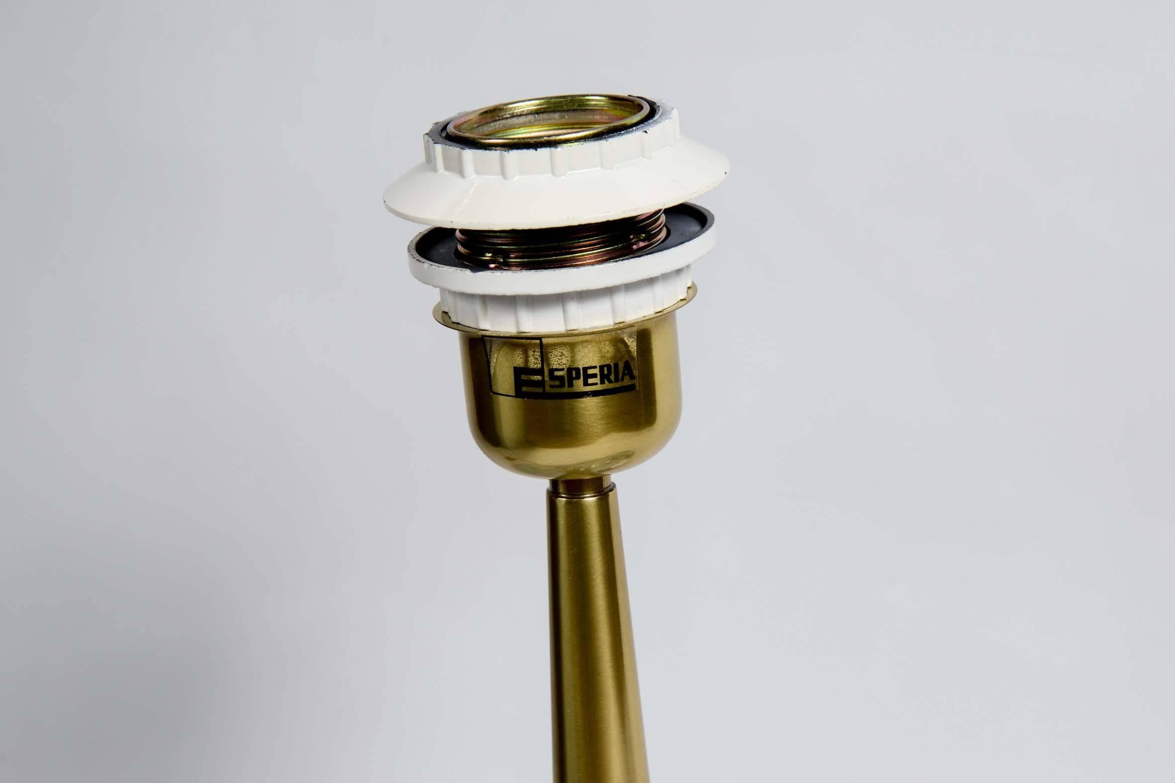 Paar Sassone-Tischlampen aus Glas und Messing Angelo Brotto für Esperia (21. Jahrhundert und zeitgenössisch) im Angebot