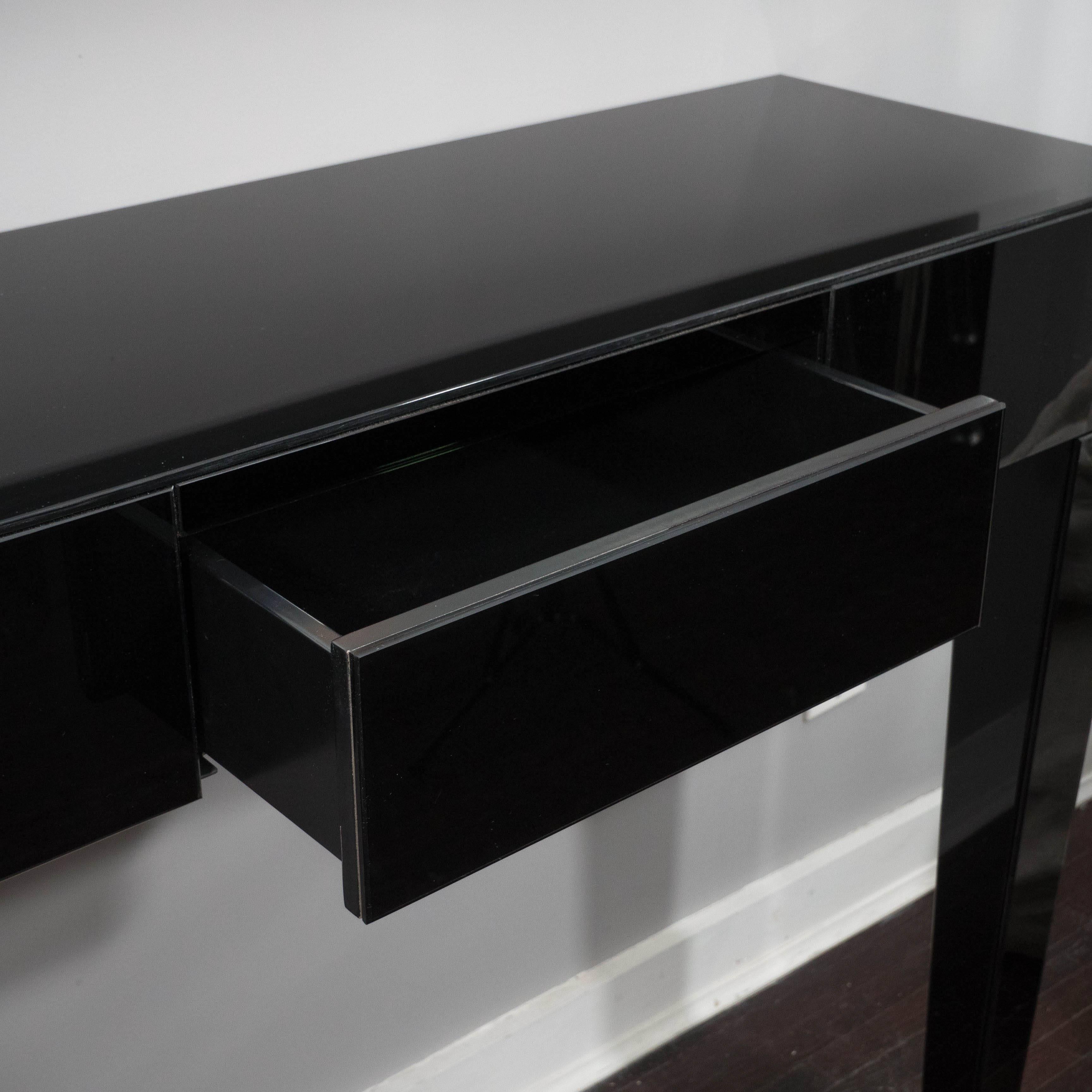 black wall mounted console table