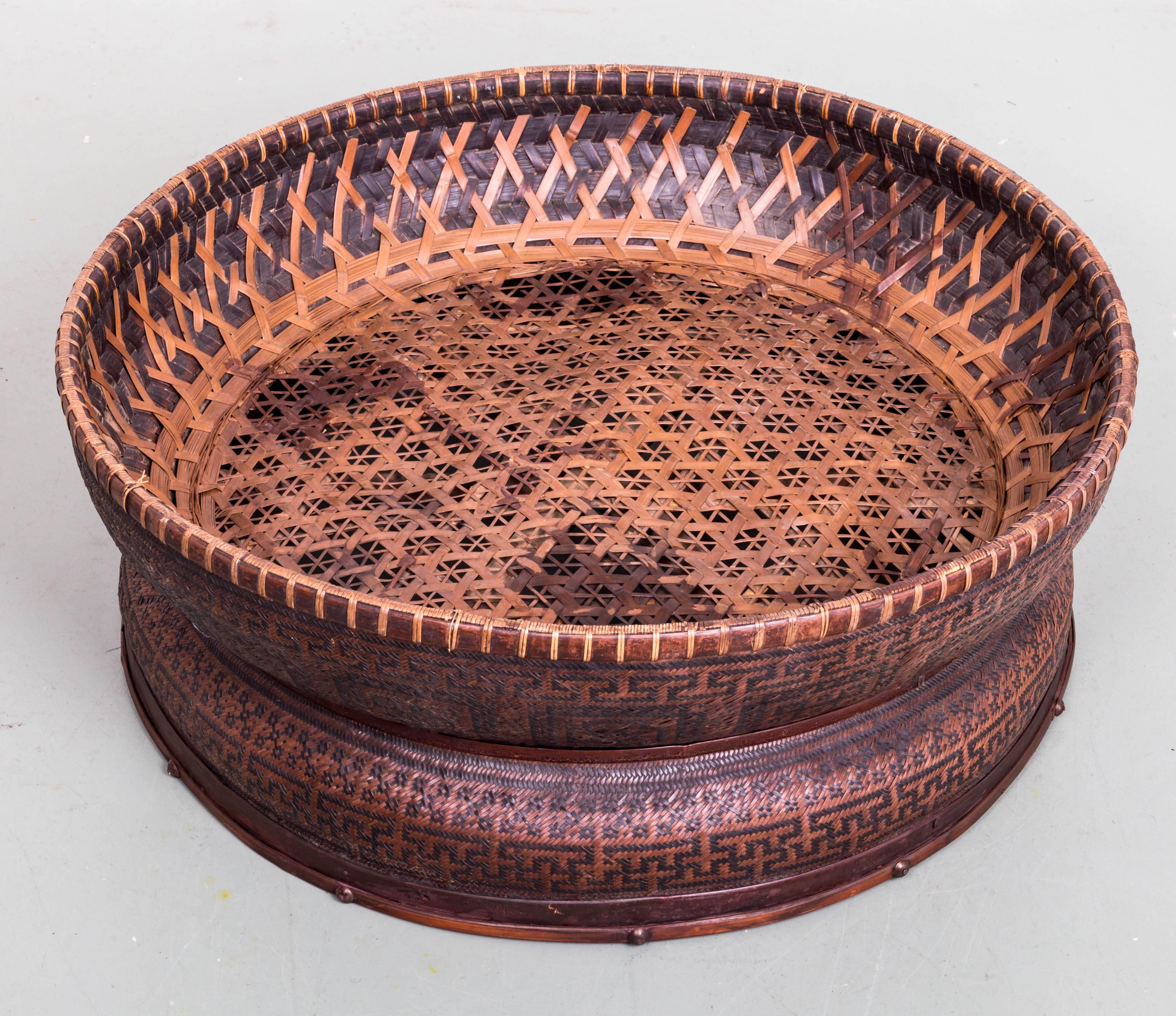 Monumental Asian Tea Basket For Sale 3