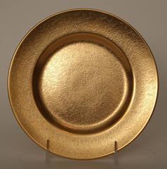 Set 12 All Over Gilt Embossed Dessert or Salad Plates, Antique